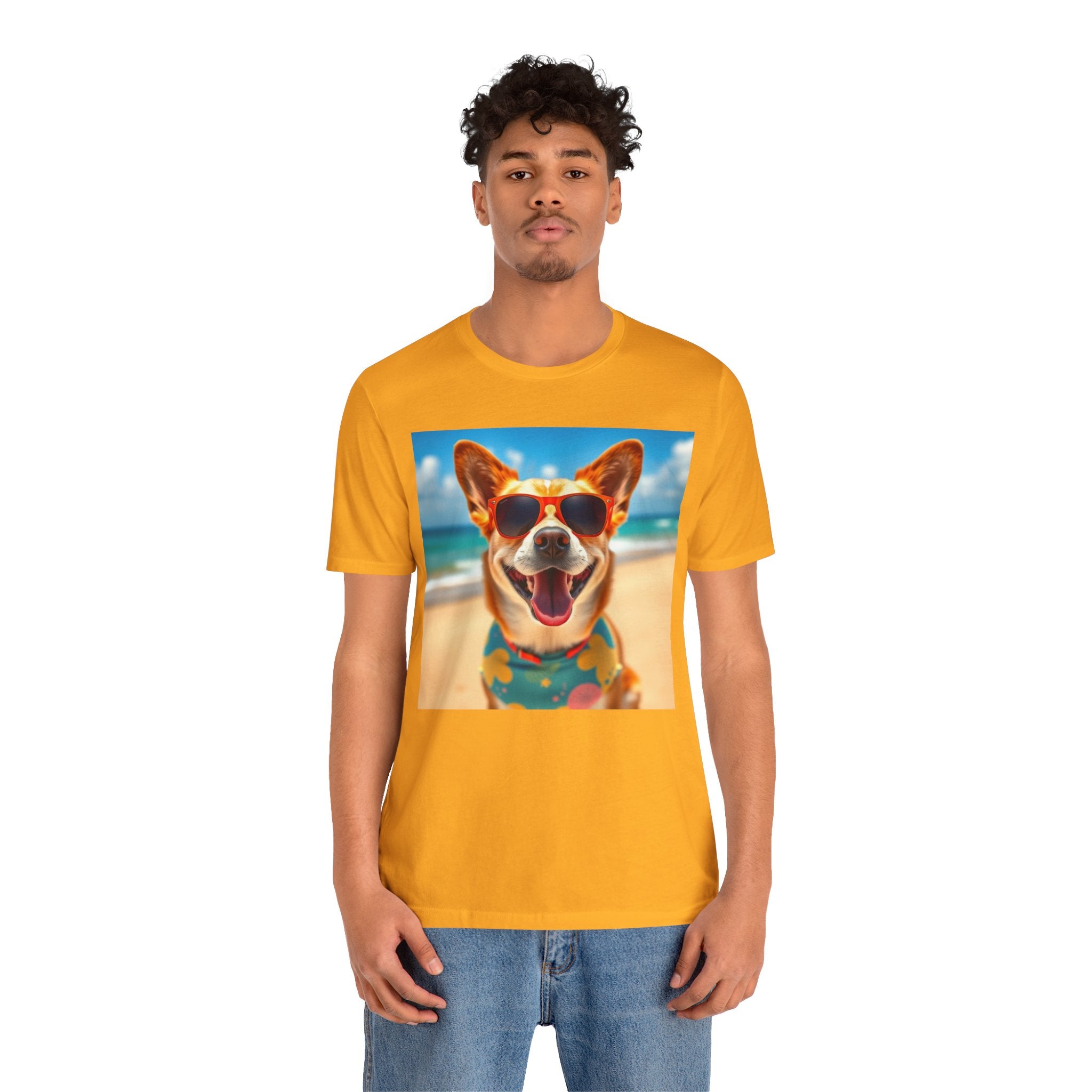 Happy Pup Beach Vibes Unisex Short Sleeve Tee