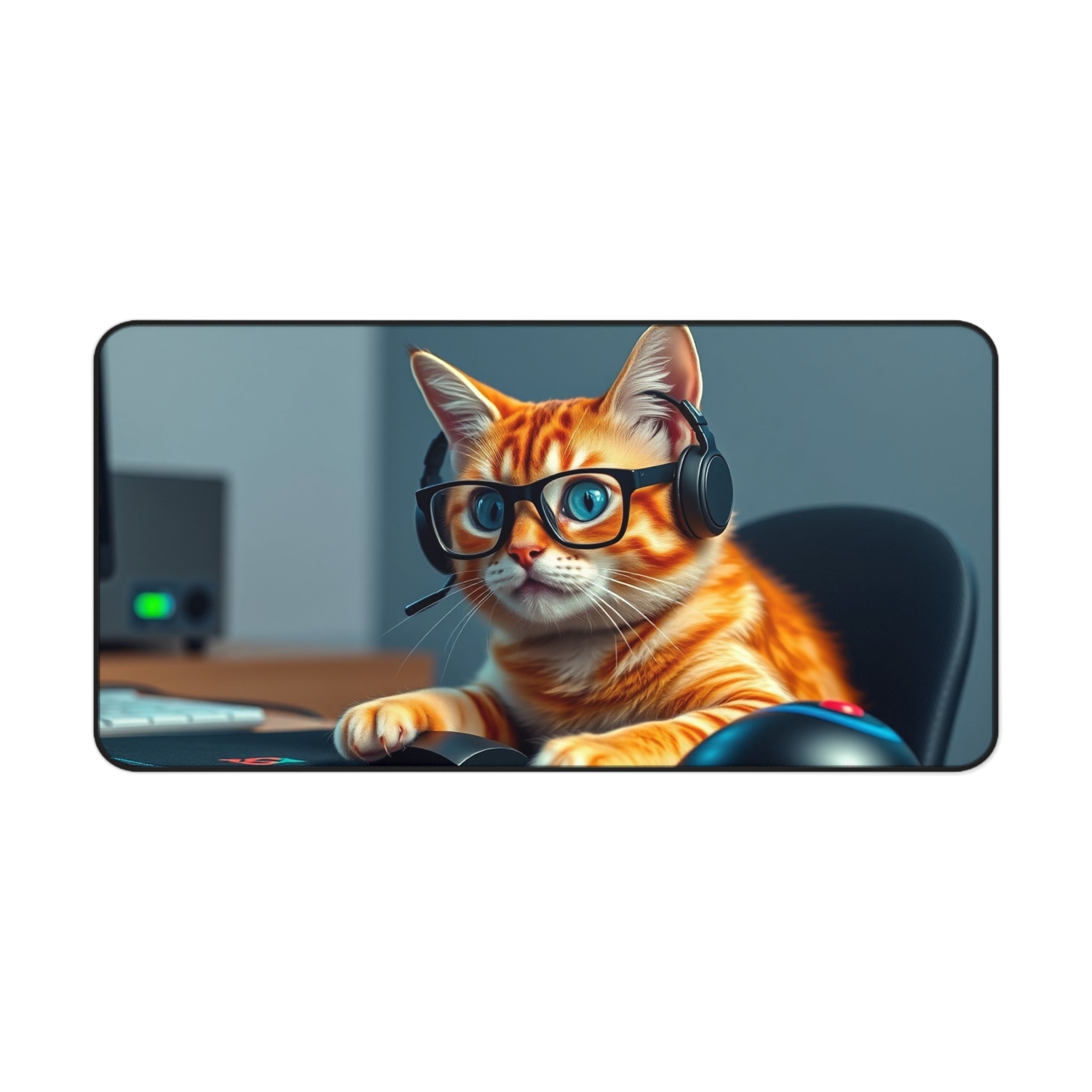 Playful Cat Desk Mat - Perfect Home Office Accessory for Cat Lovers