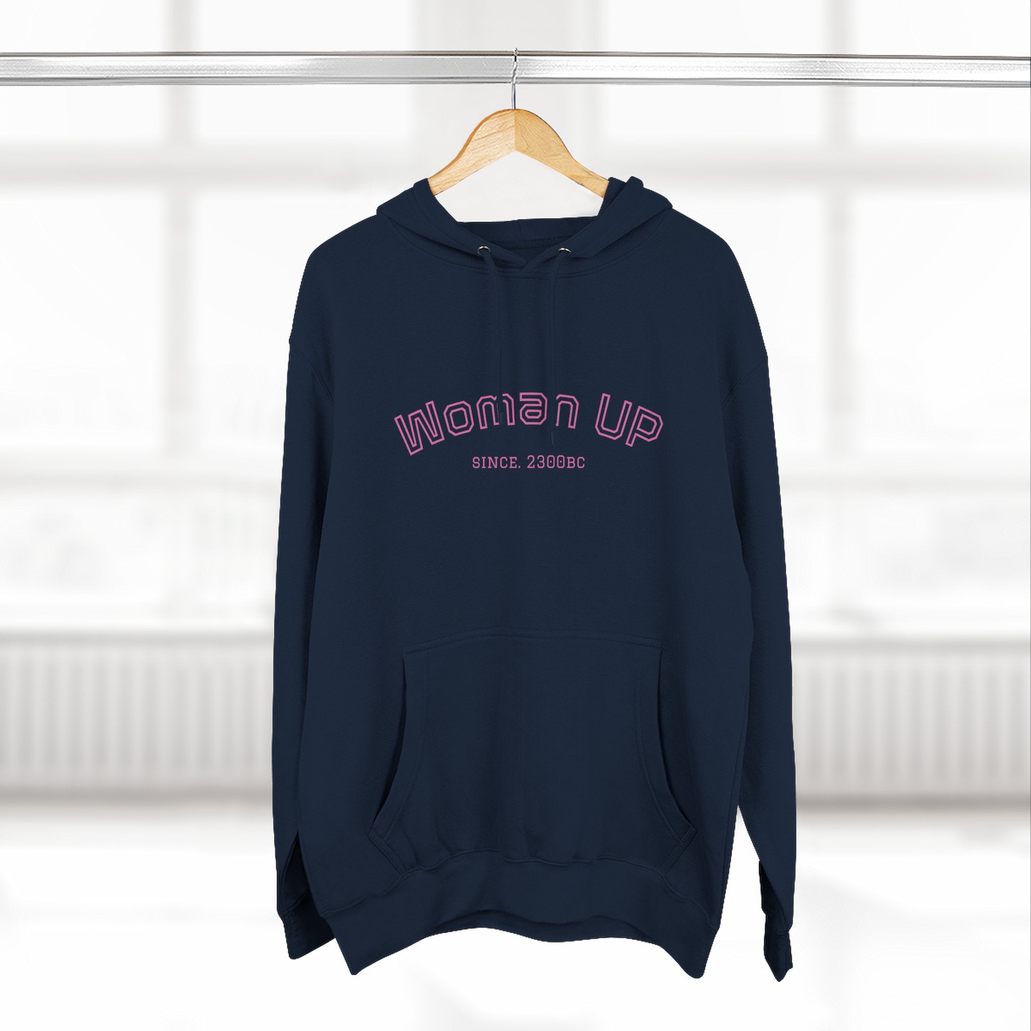 Empowering Women's Fleece Hoodie - 'Woman Up' & 'We Can Do It!' Designs