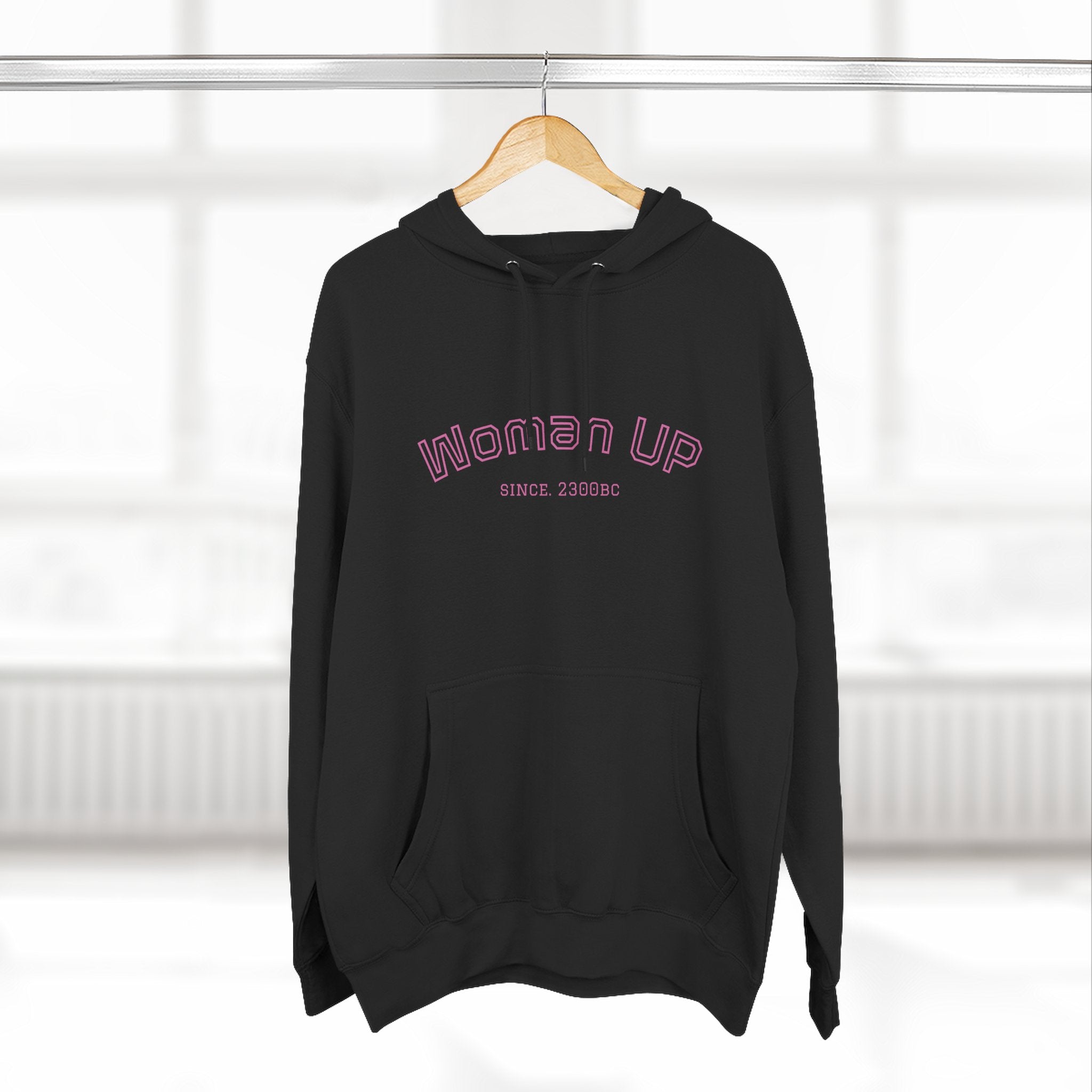 Empowering Women's Fleece Hoodie - 'Woman Up' & 'We Can Do It!' Designs