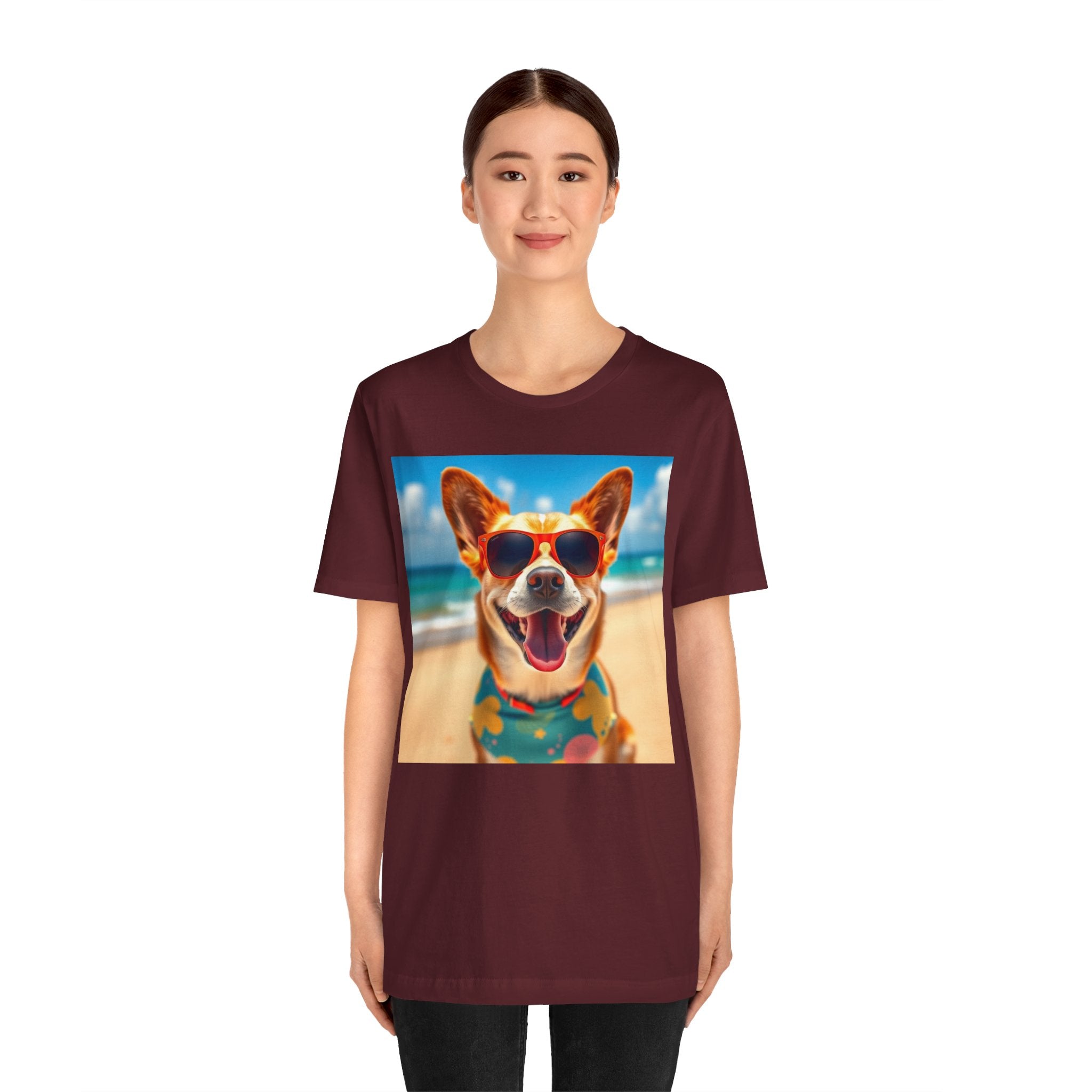 Happy Pup Beach Vibes Unisex Short Sleeve Tee