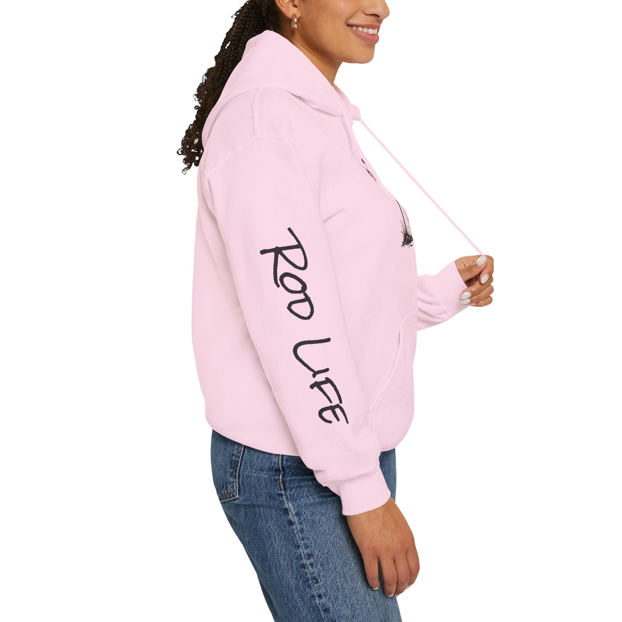 Gone Fishin' Bigfoot Hoodie - Unisex Heavy Blend™ Sweatshirt for Nature Lovers