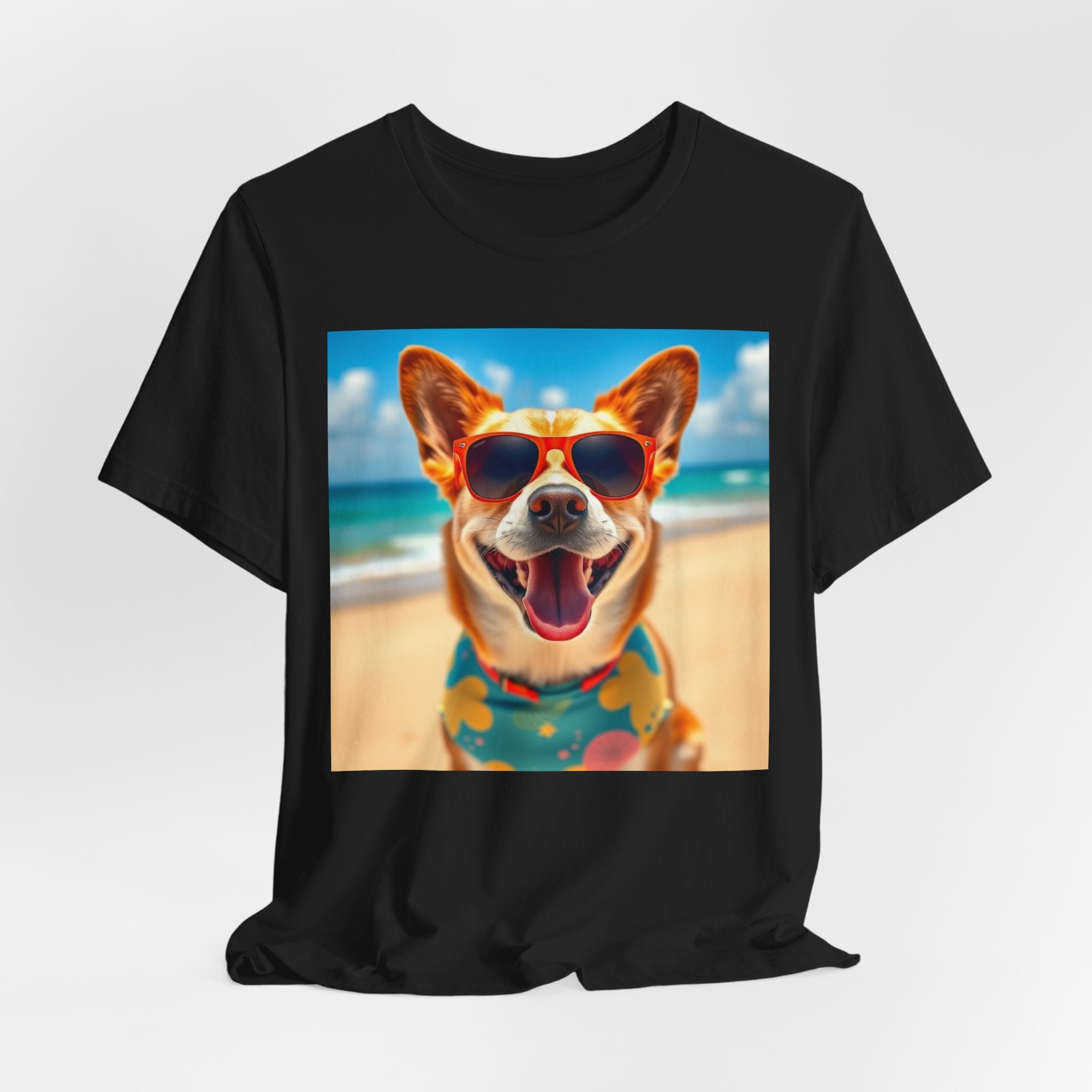 Happy Pup Beach Vibes Unisex Short Sleeve Tee