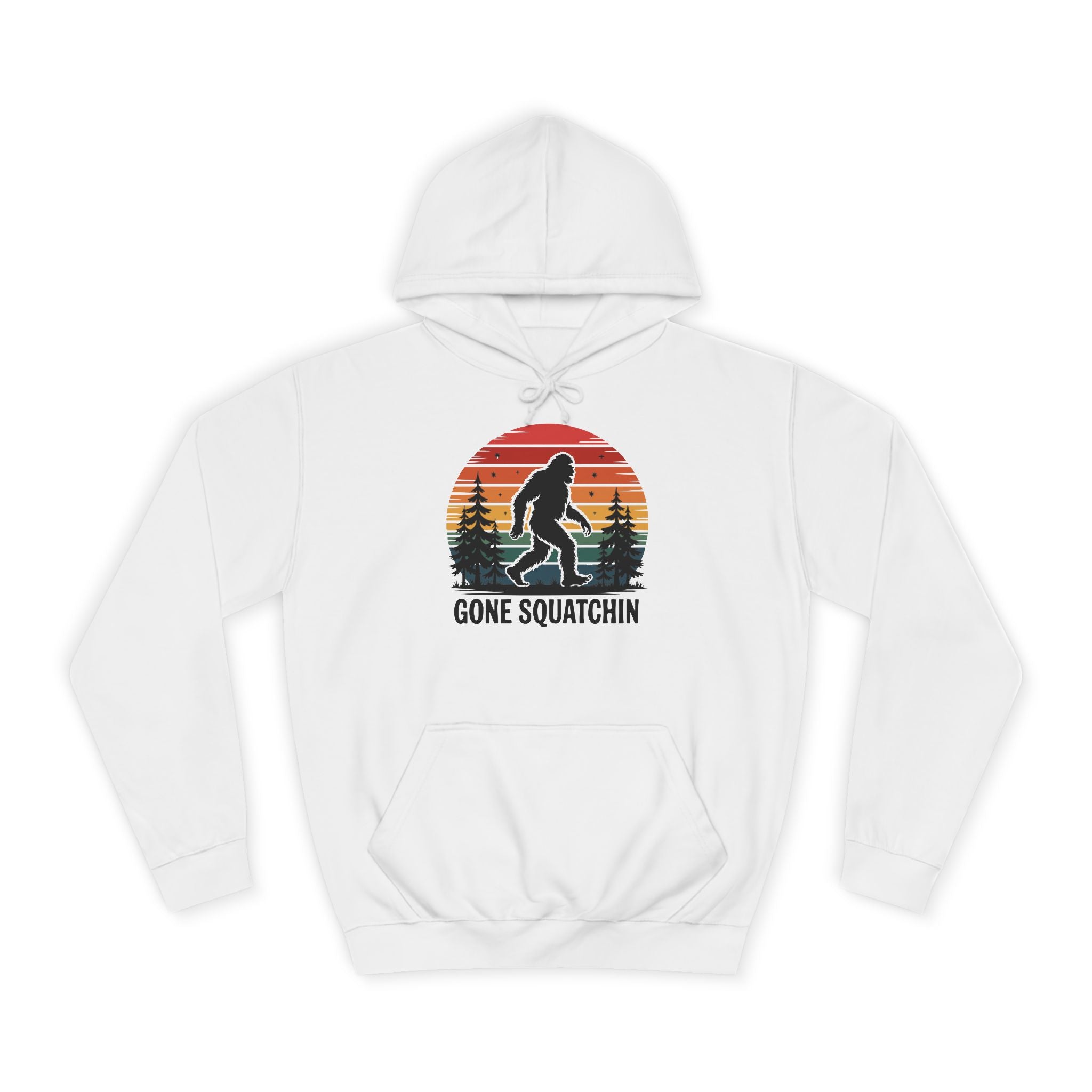 Retro Bigfoot Hoodie - "Gone Squatchin"