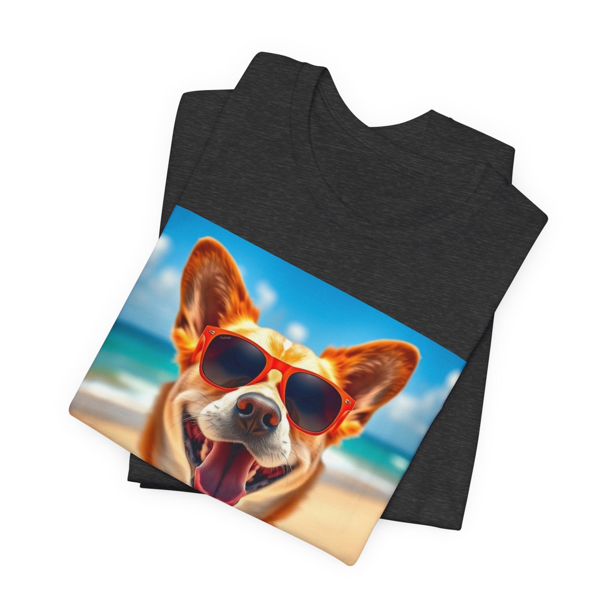 Happy Pup Beach Vibes Unisex Short Sleeve Tee