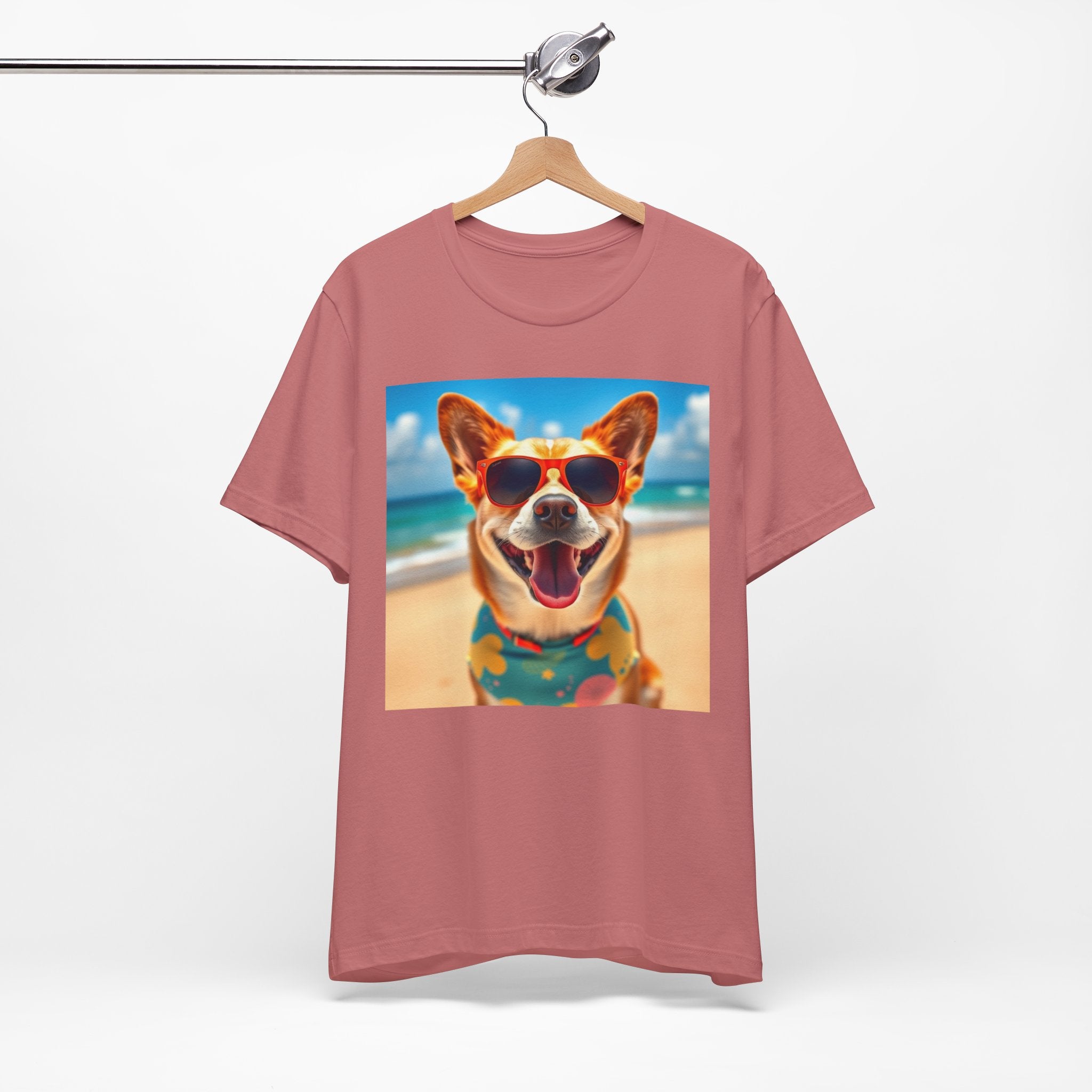Happy Pup Beach Vibes Unisex Short Sleeve Tee