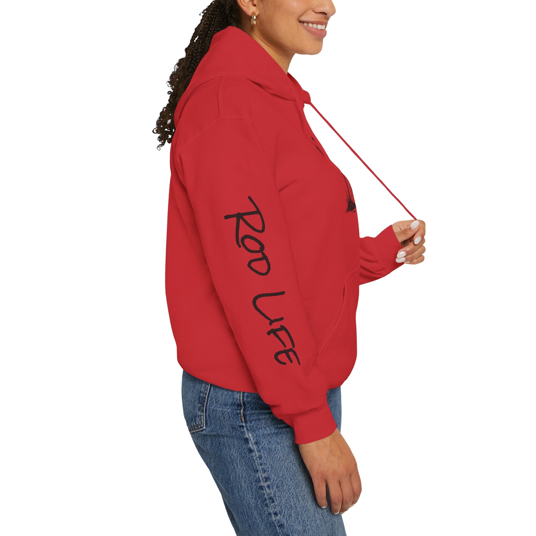Gone Fishin' Bigfoot Hoodie - Unisex Heavy Blend™ Sweatshirt for Nature Lovers