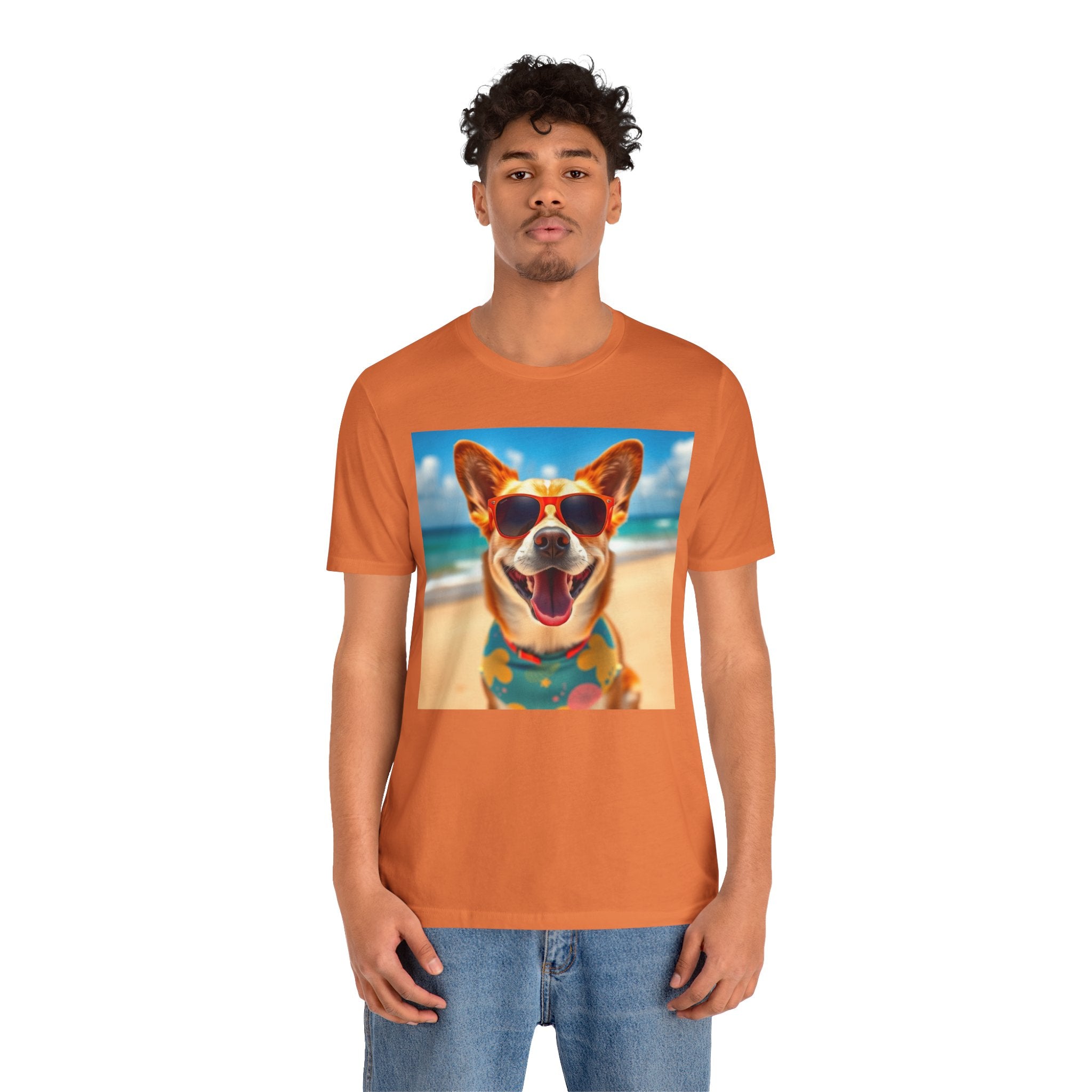 Happy Pup Beach Vibes Unisex Short Sleeve Tee