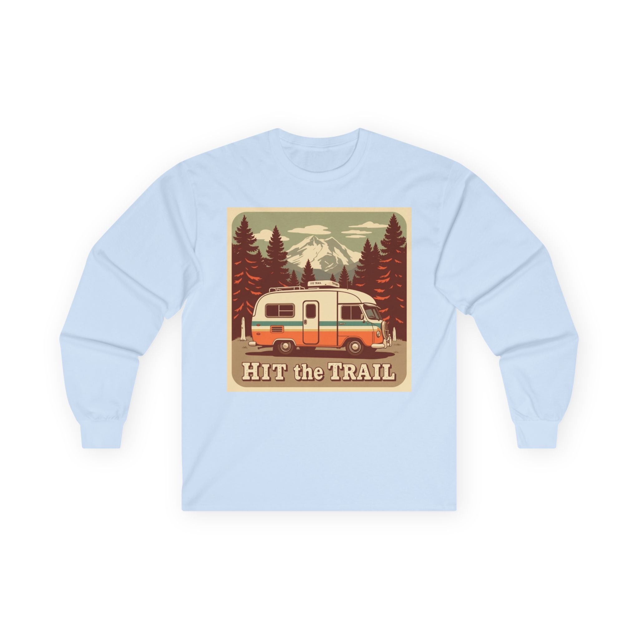 Adventure-Ready Long Sleeve Tee - 'Hit the Trail' Design