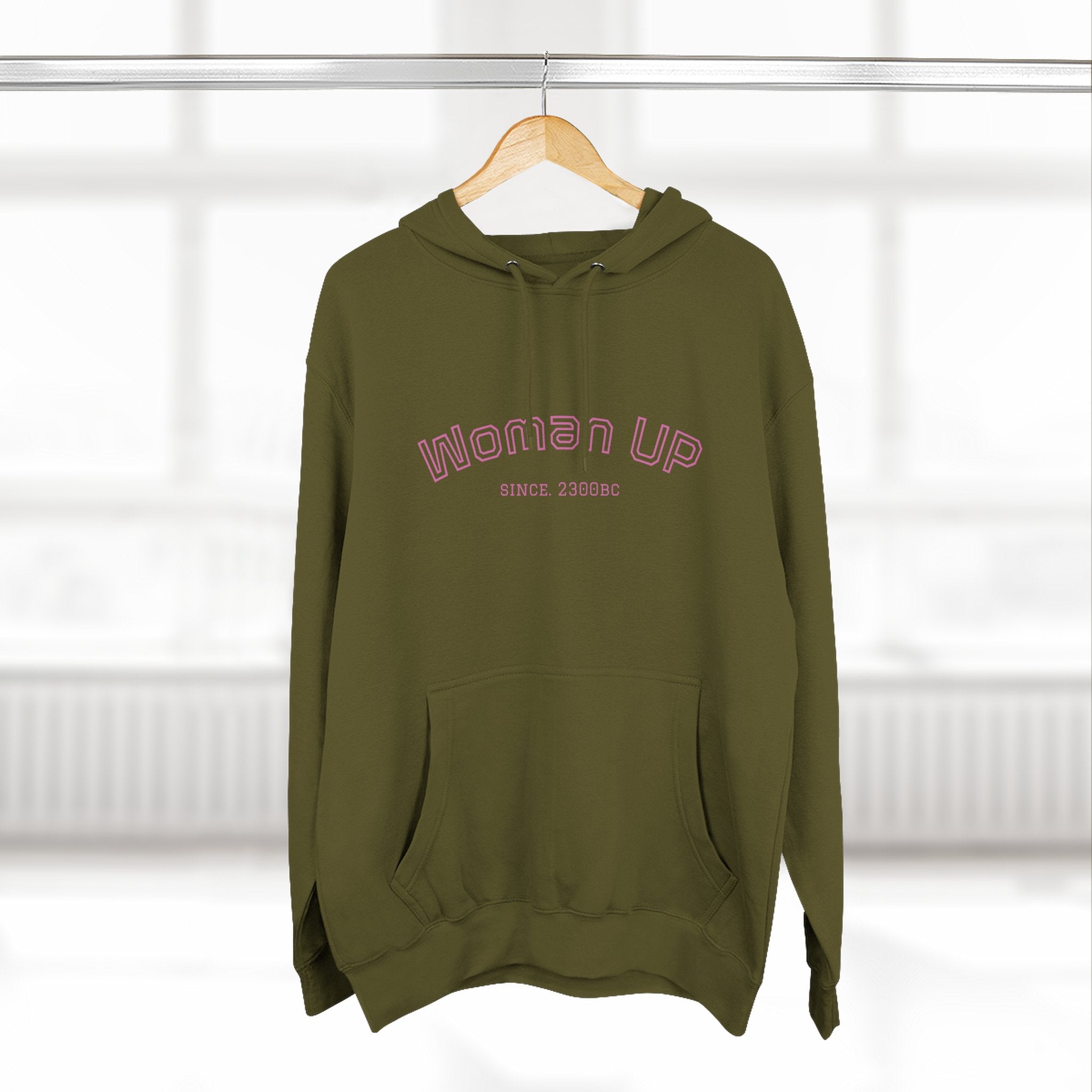 Empowering Women's Fleece Hoodie - 'Woman Up' & 'We Can Do It!' Designs