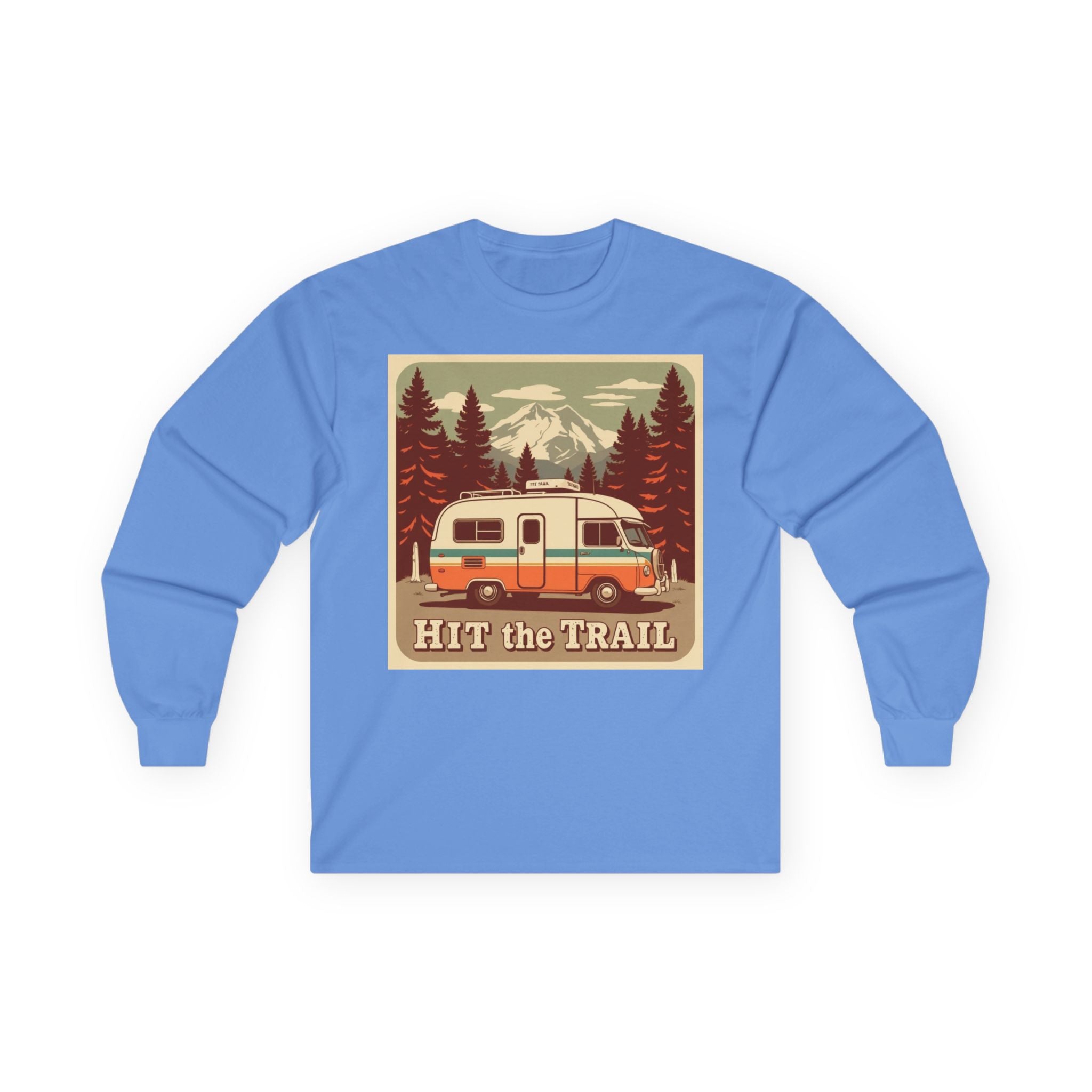 Adventure-Ready Long Sleeve Tee - 'Hit the Trail' Design