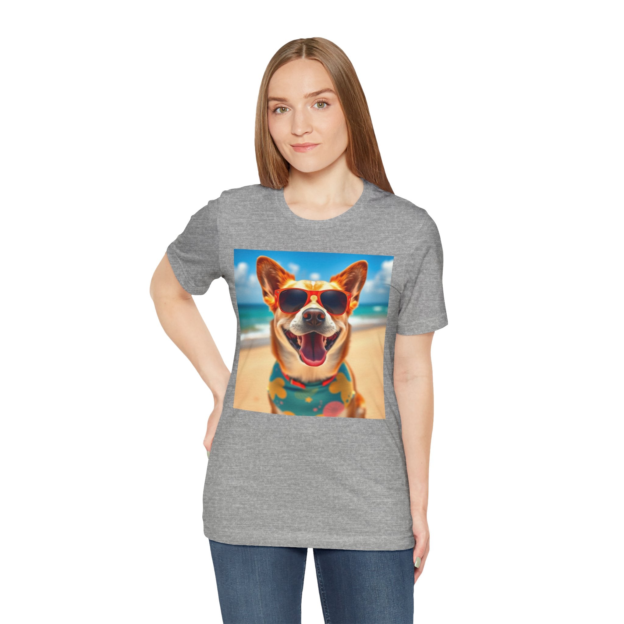 Happy Pup Beach Vibes Unisex Short Sleeve Tee