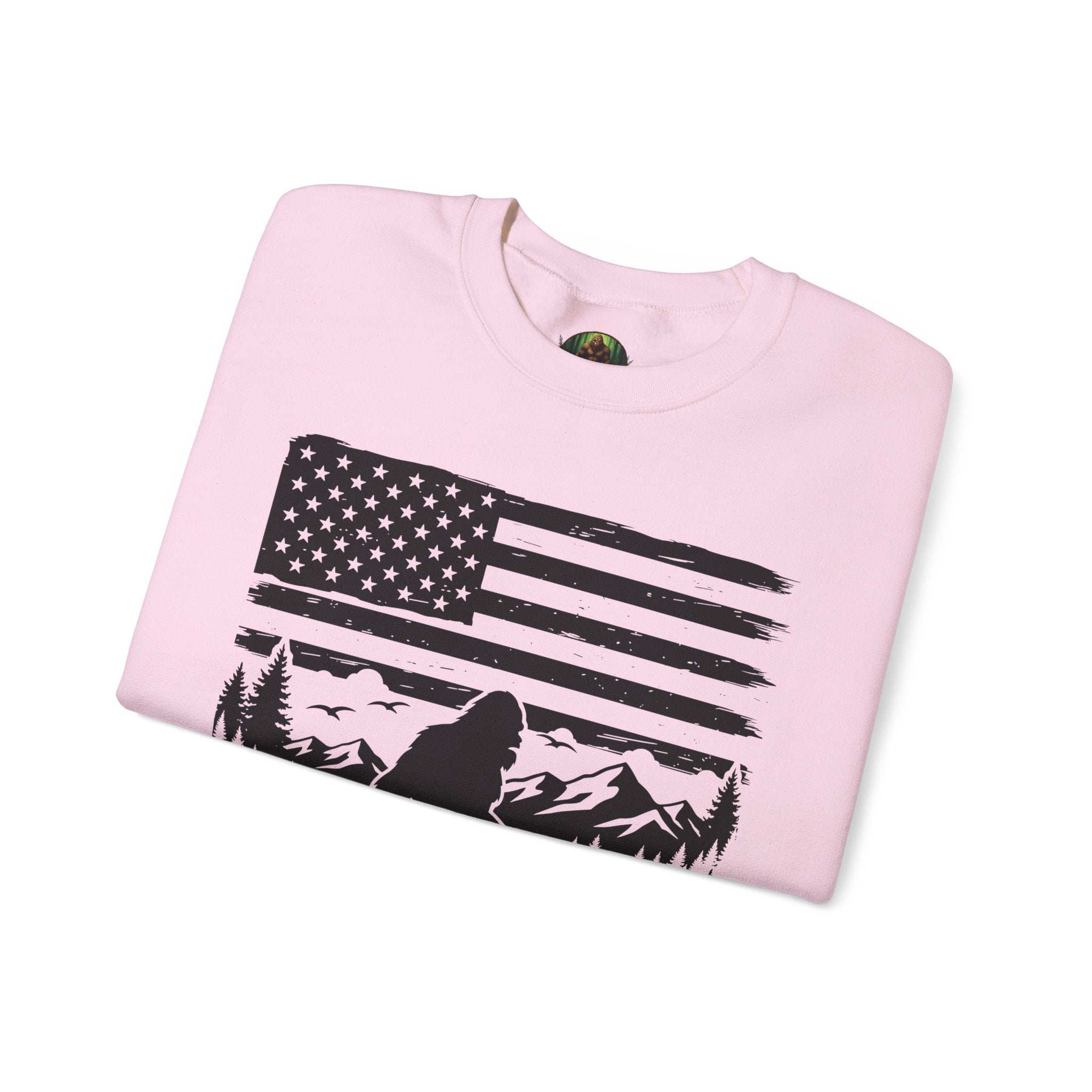 Bigfoot American Flag Crewneck Sweatshirt