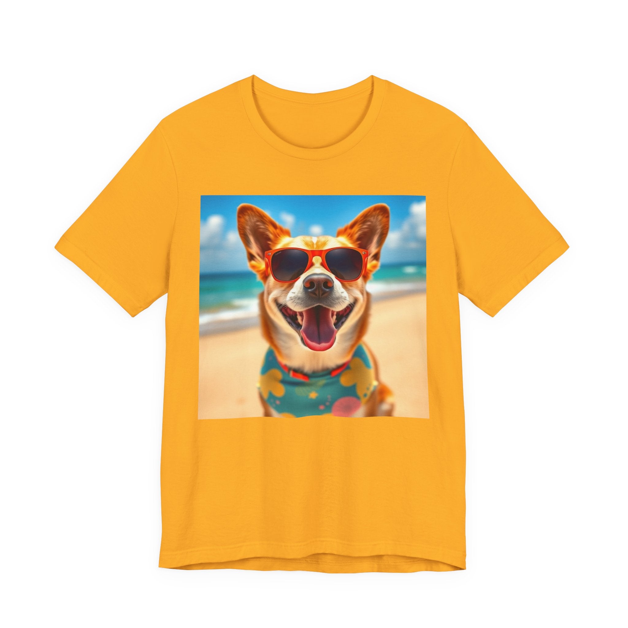Happy Pup Beach Vibes Unisex Short Sleeve Tee