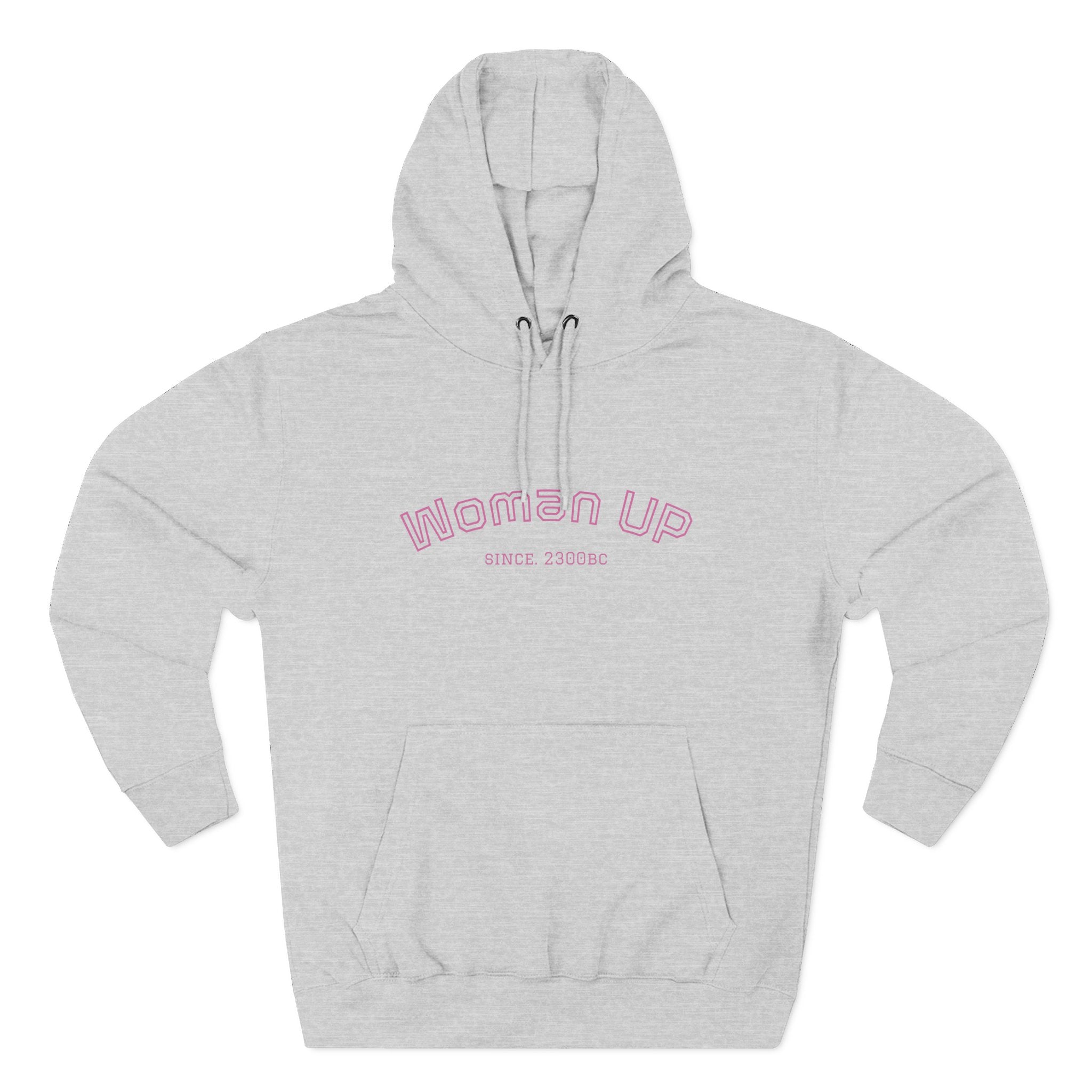 Empowering Women's Fleece Hoodie - 'Woman Up' & 'We Can Do It!' Designs