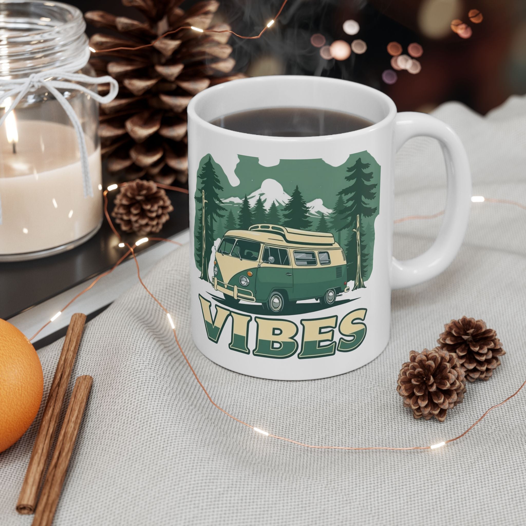 Vintage Camping Ceramic Mug - Perfect for Nature Lovers