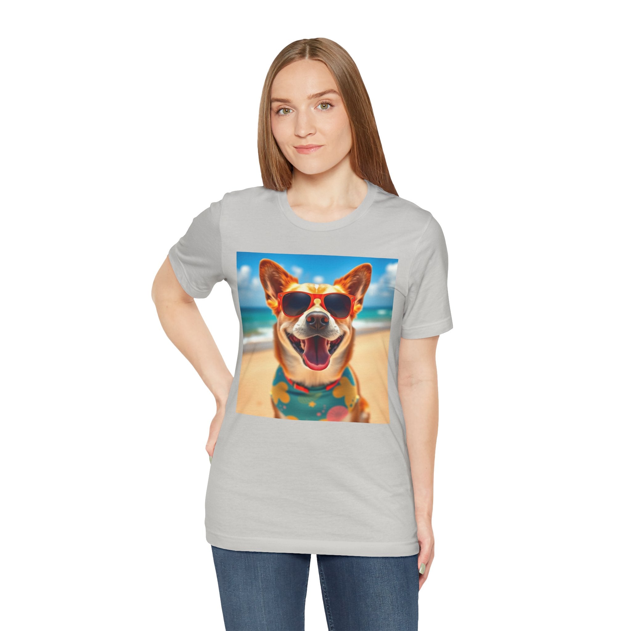Happy Pup Beach Vibes Unisex Short Sleeve Tee