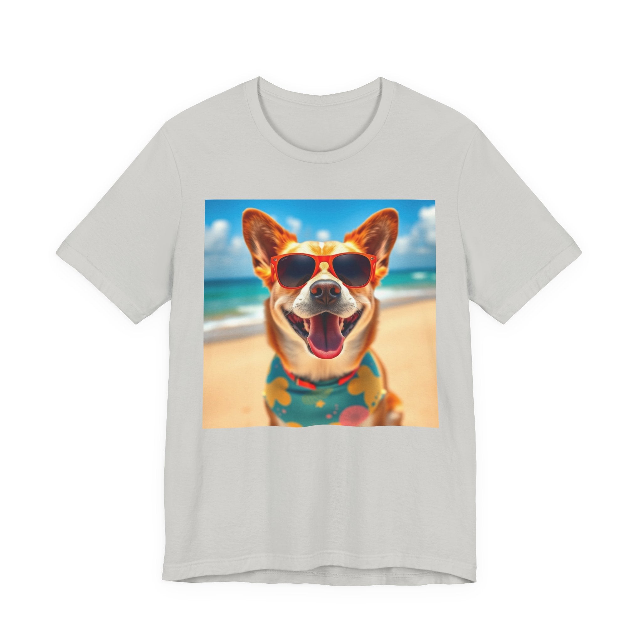 Happy Pup Beach Vibes Unisex Short Sleeve Tee