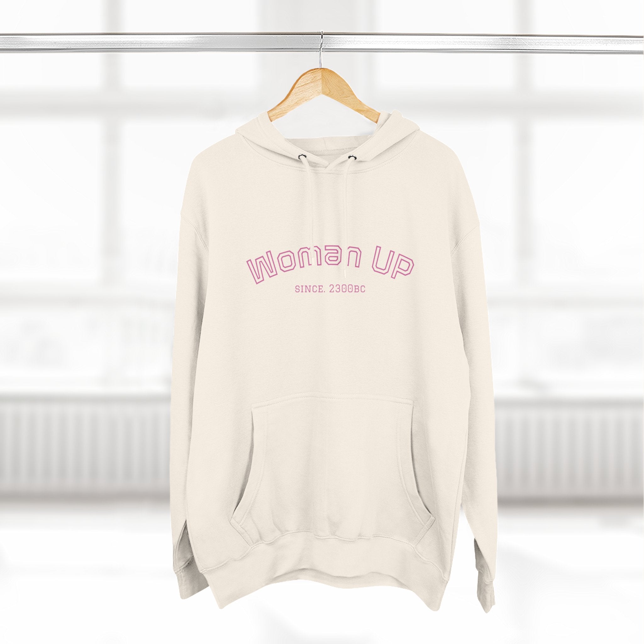 Empowering Women's Fleece Hoodie - 'Woman Up' & 'We Can Do It!' Designs