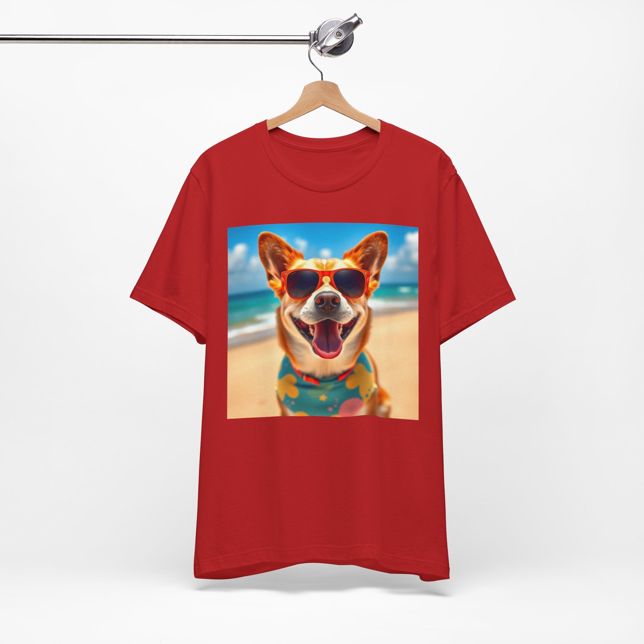 Happy Pup Beach Vibes Unisex Short Sleeve Tee