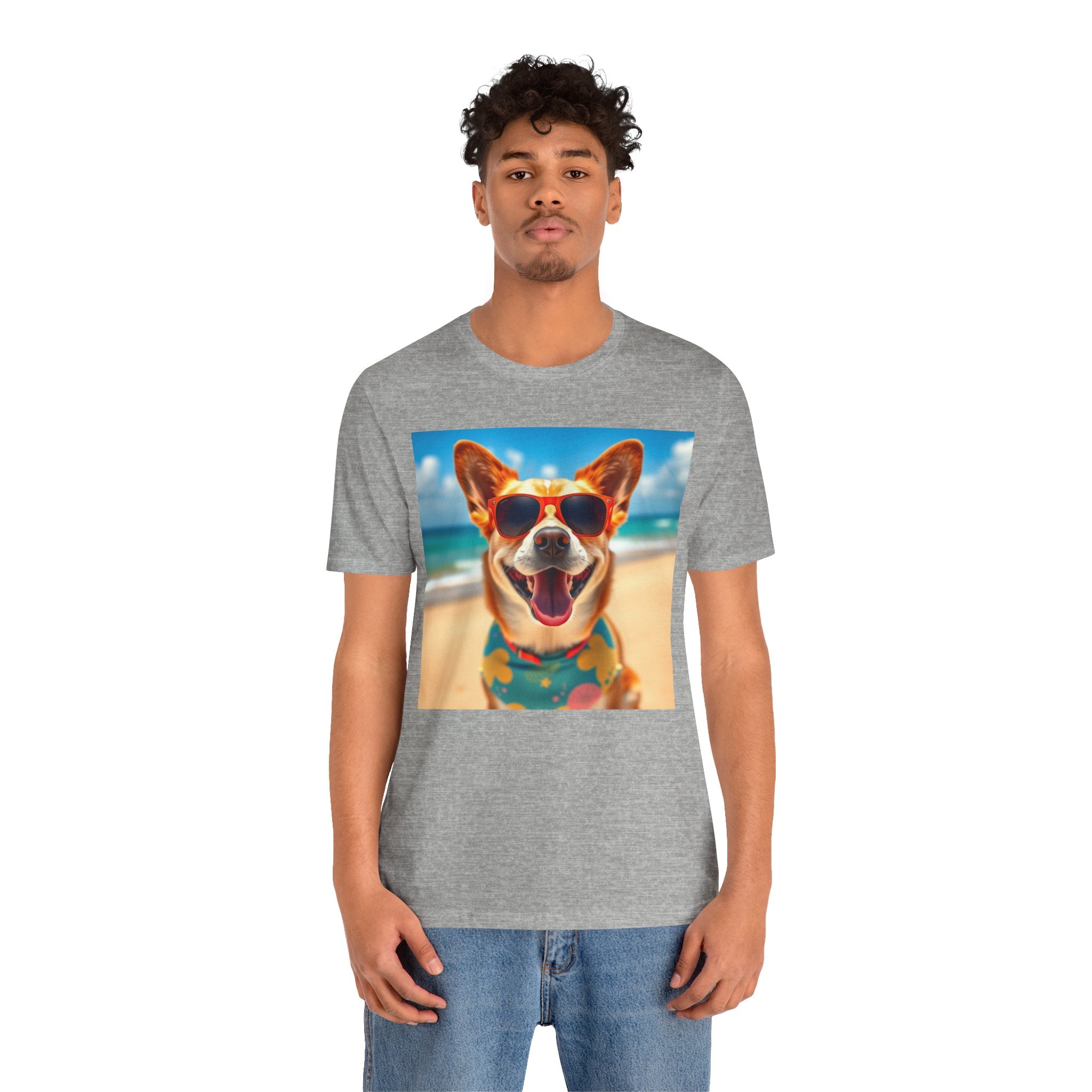 Happy Pup Beach Vibes Unisex Short Sleeve Tee