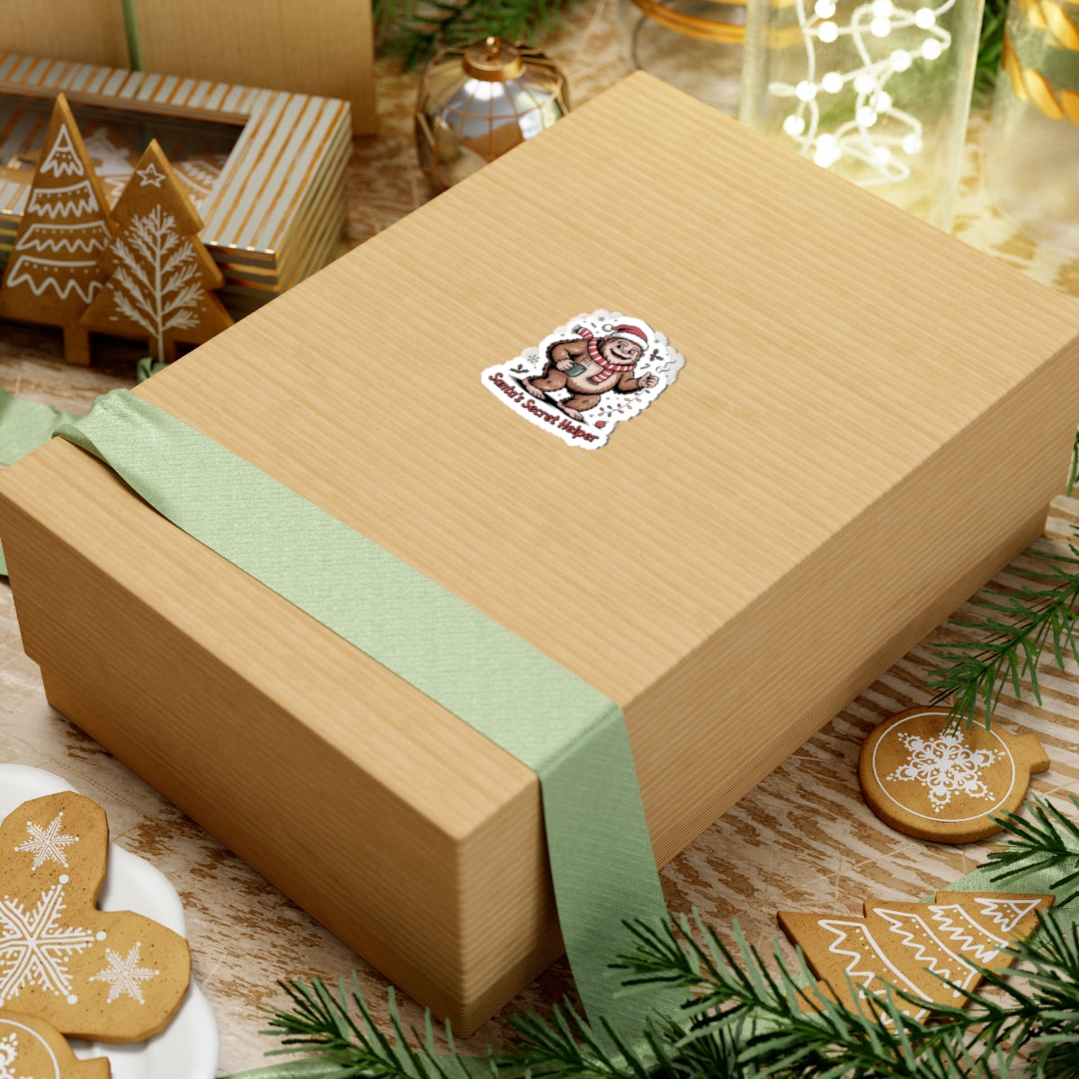 Santa's Secret Helper Kiss-Cut Stickers - Perfect for Holiday Cheer and Gifting