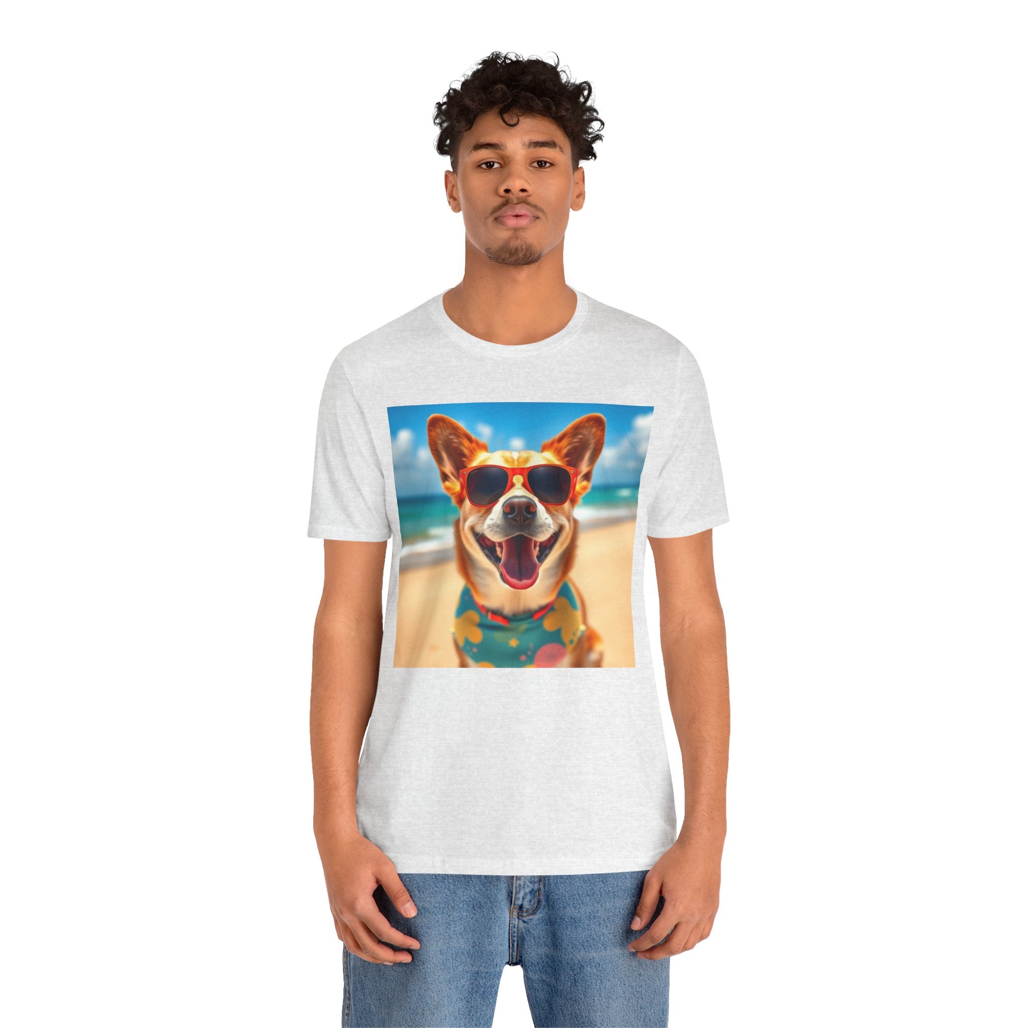 Happy Pup Beach Vibes Unisex Short Sleeve Tee