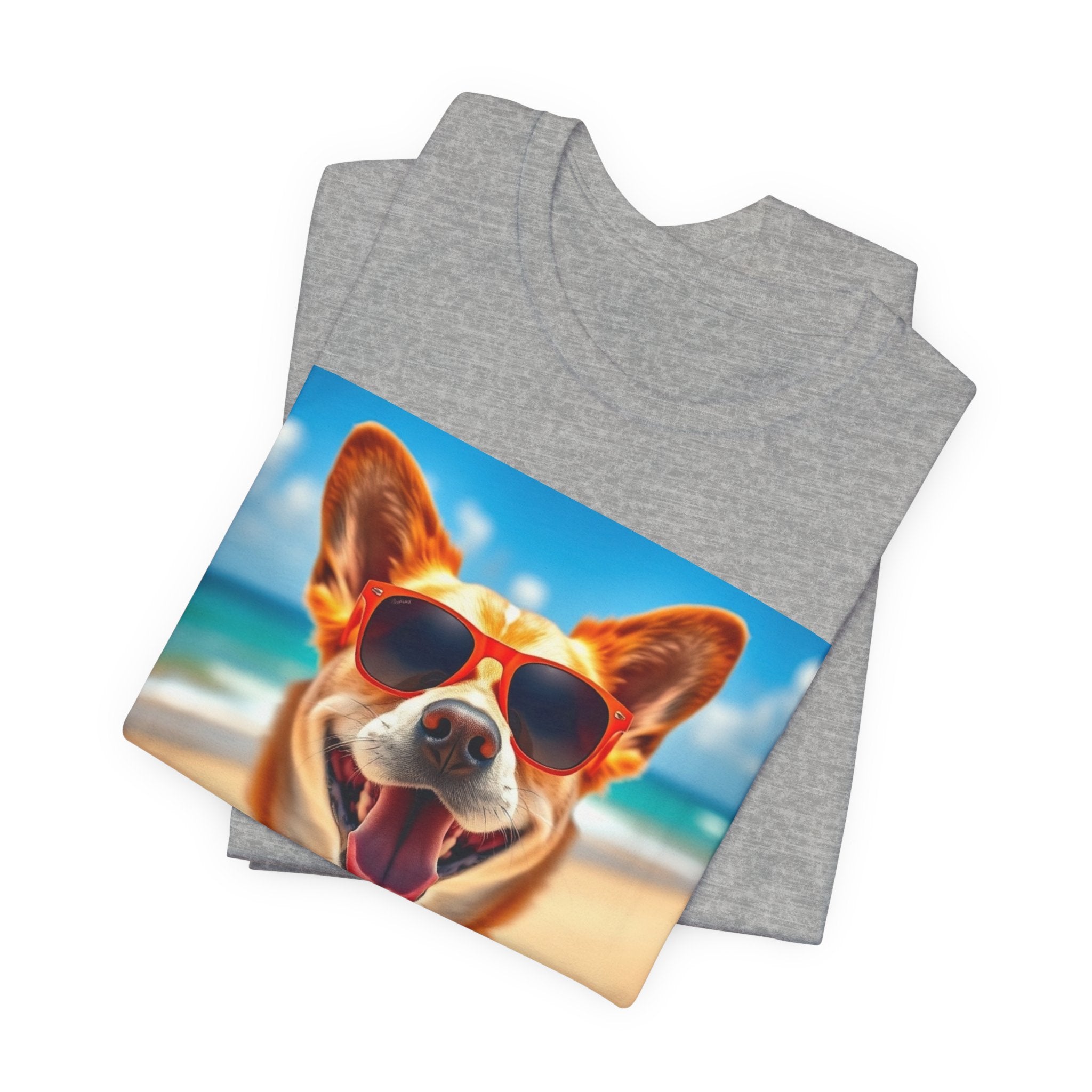 Happy Pup Beach Vibes Unisex Short Sleeve Tee