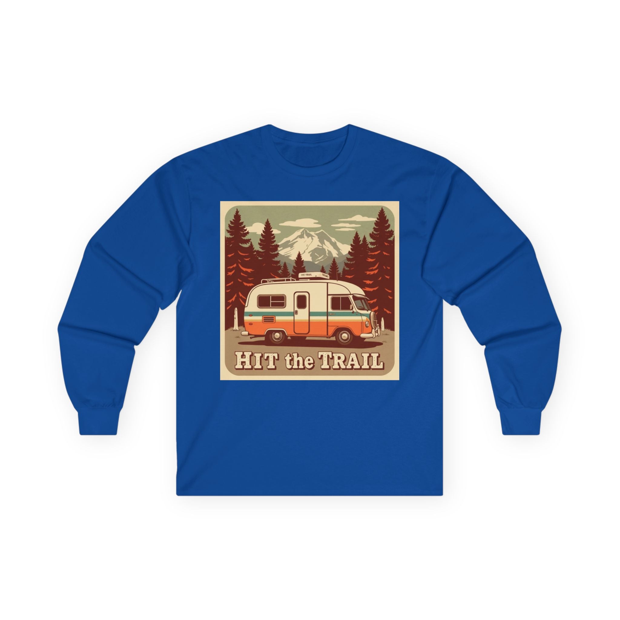 Adventure-Ready Long Sleeve Tee - 'Hit the Trail' Design