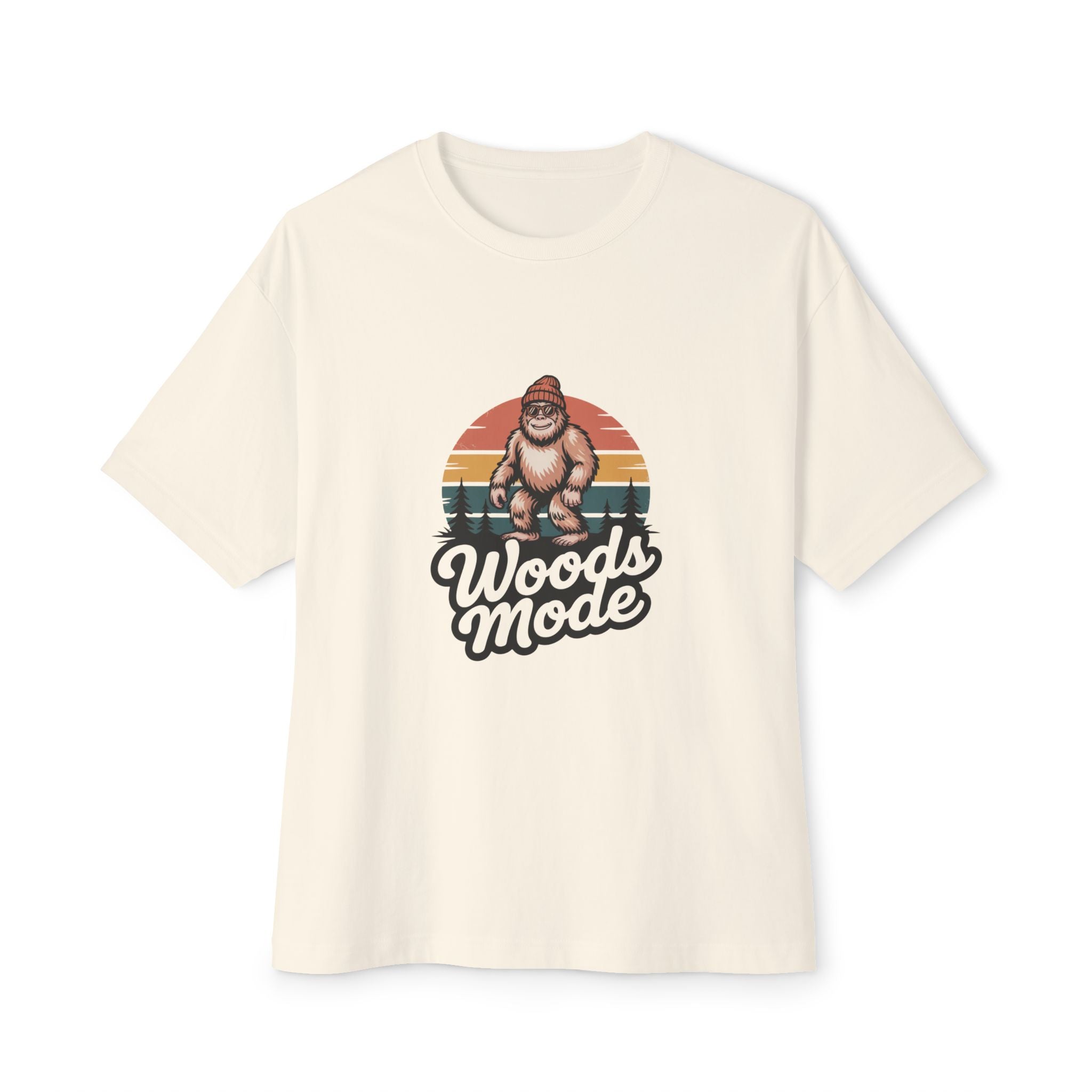 Retro Bigfoot Woods Mode Unisex Oversized Tee