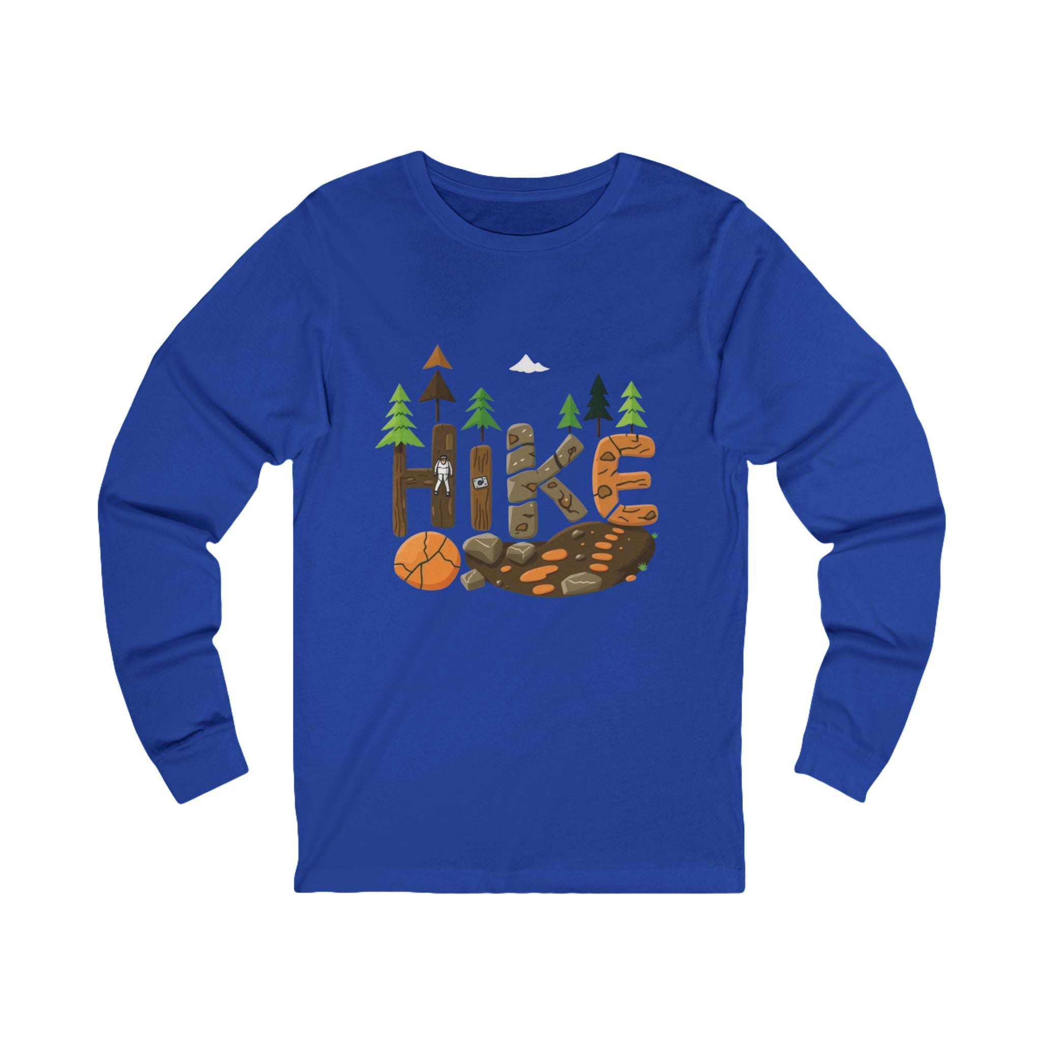 Outdoor Adventure Long Sleeve Tee - 'Hike' Graphic