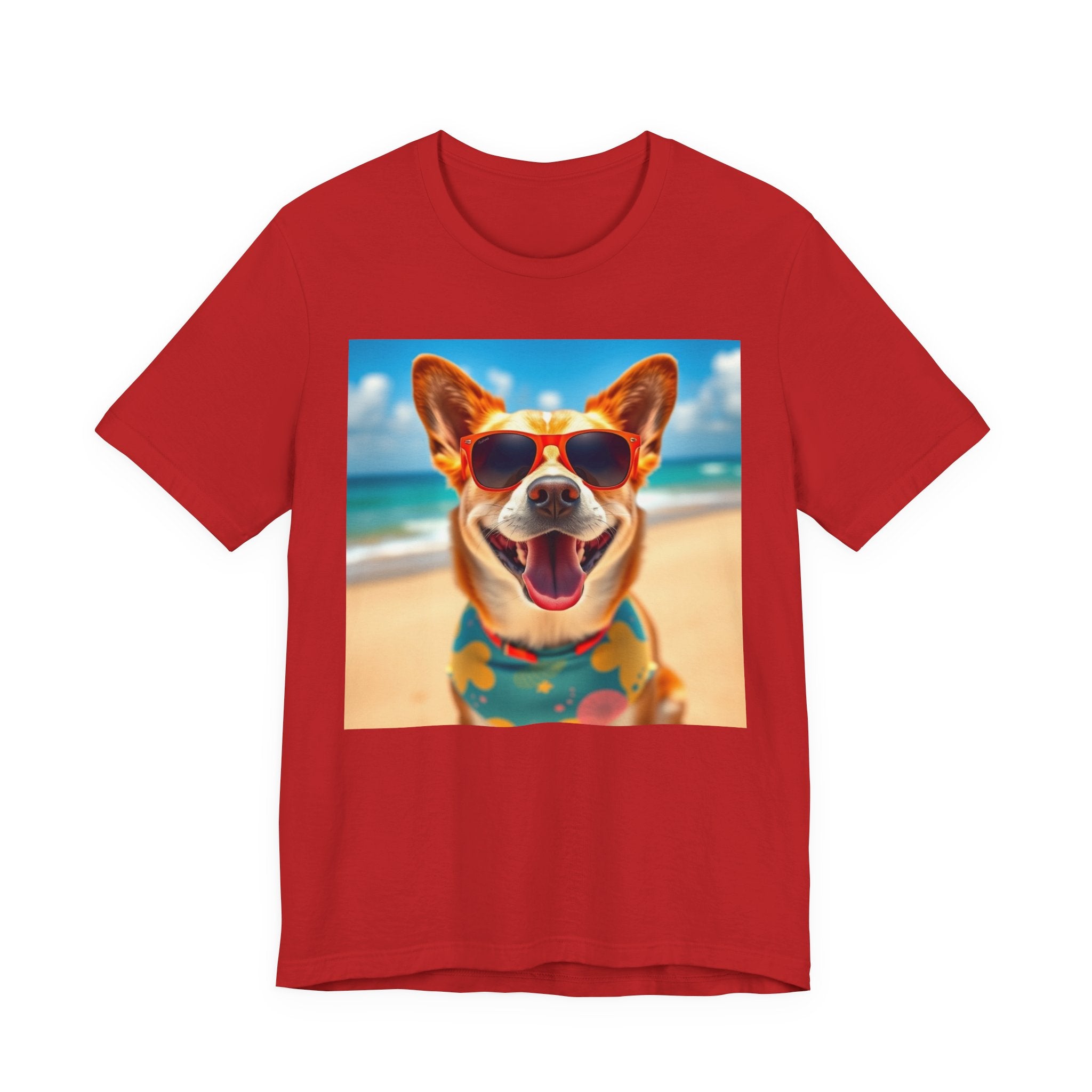 Happy Pup Beach Vibes Unisex Short Sleeve Tee