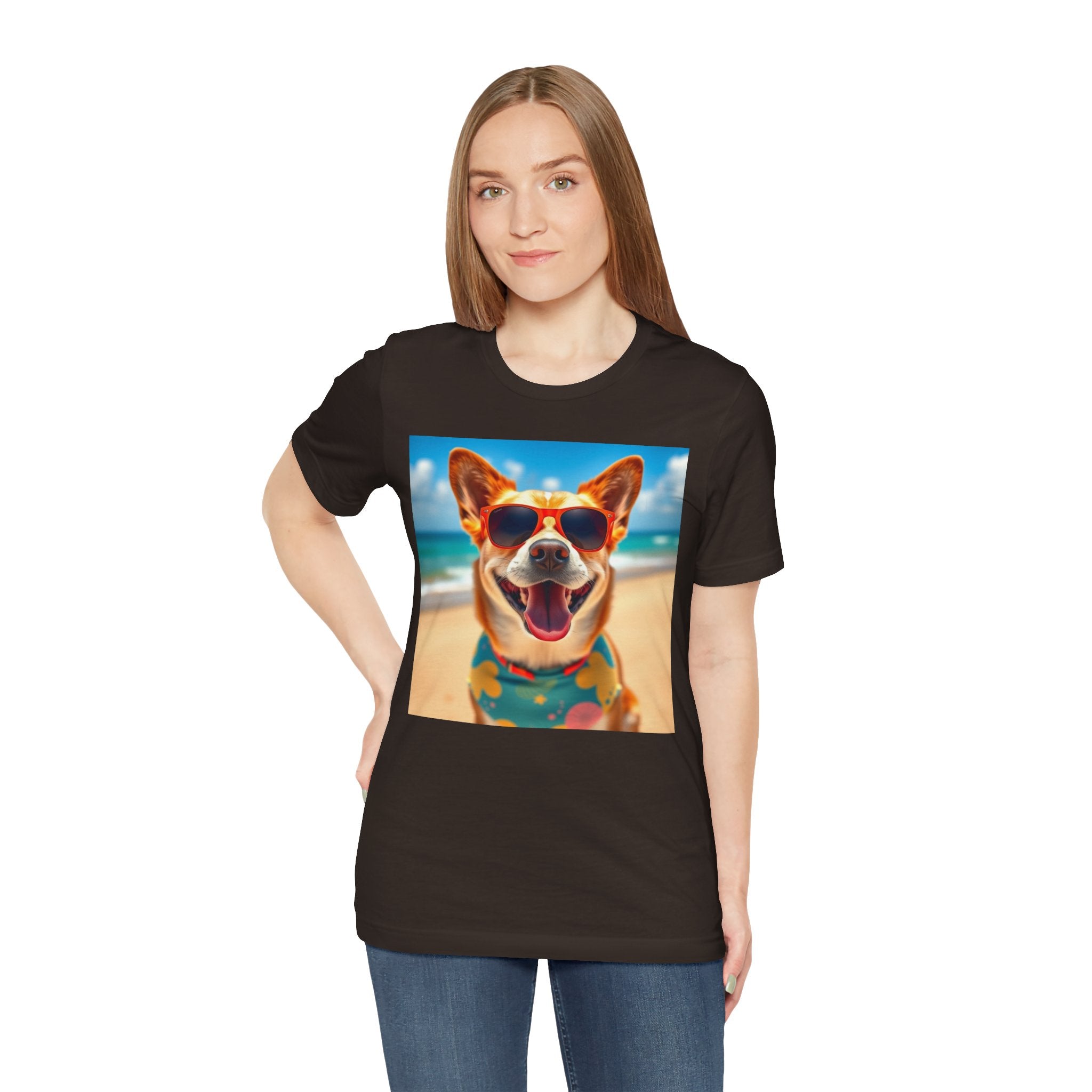 Happy Pup Beach Vibes Unisex Short Sleeve Tee