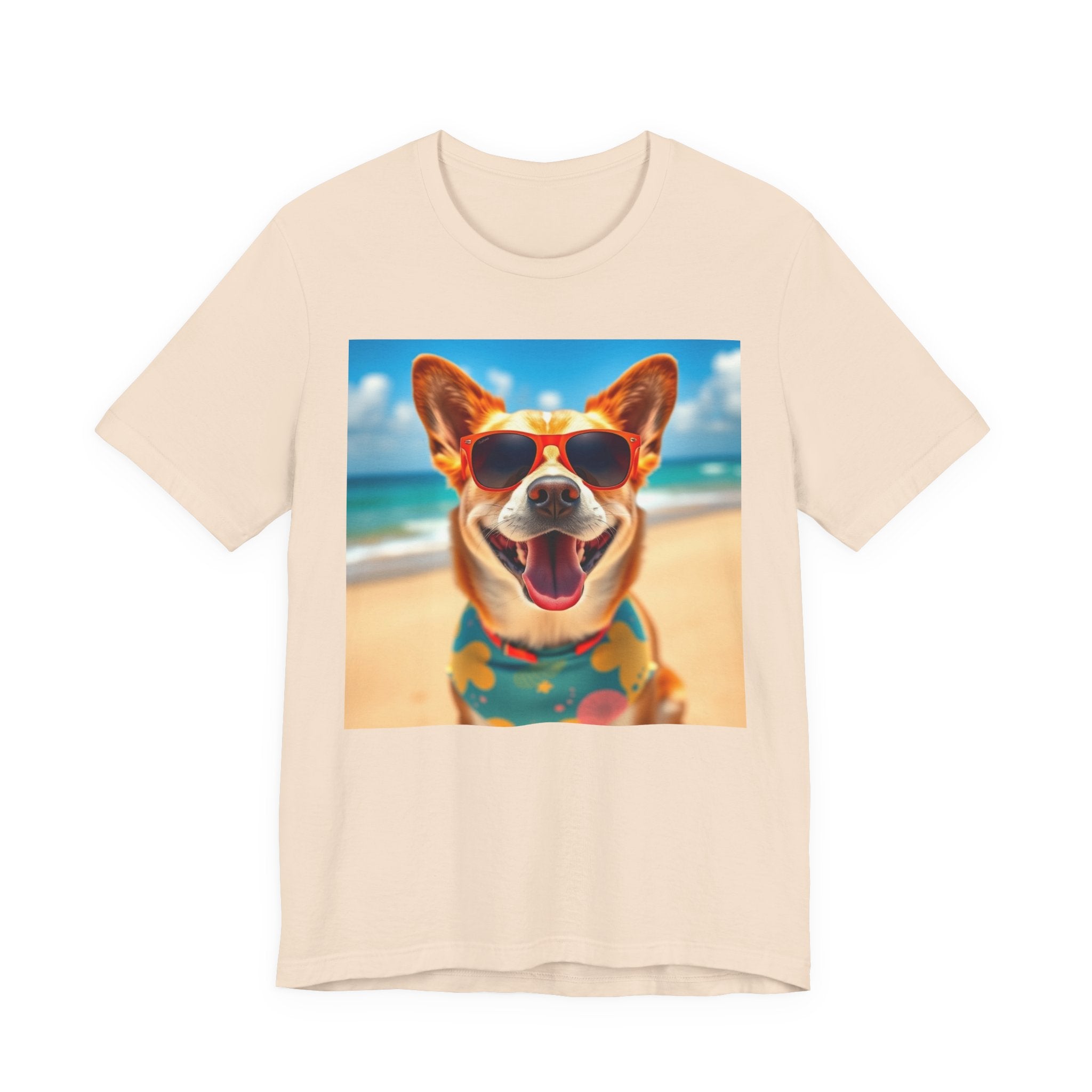 Happy Pup Beach Vibes Unisex Short Sleeve Tee