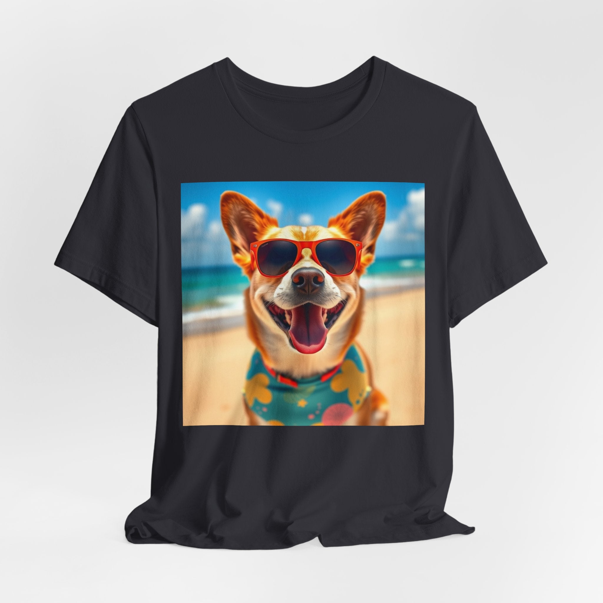 Happy Pup Beach Vibes Unisex Short Sleeve Tee