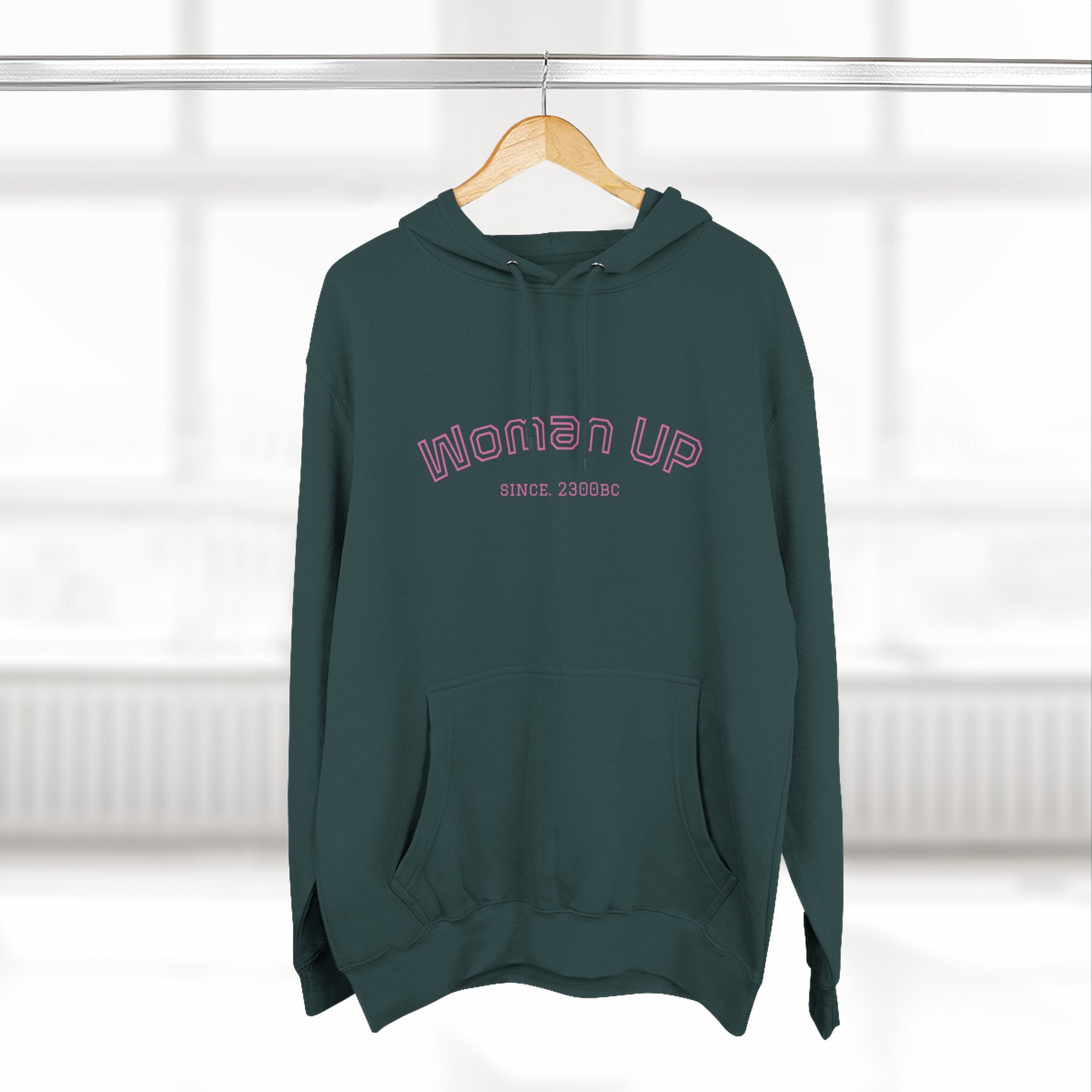 Empowering Women's Fleece Hoodie - 'Woman Up' & 'We Can Do It!' Designs