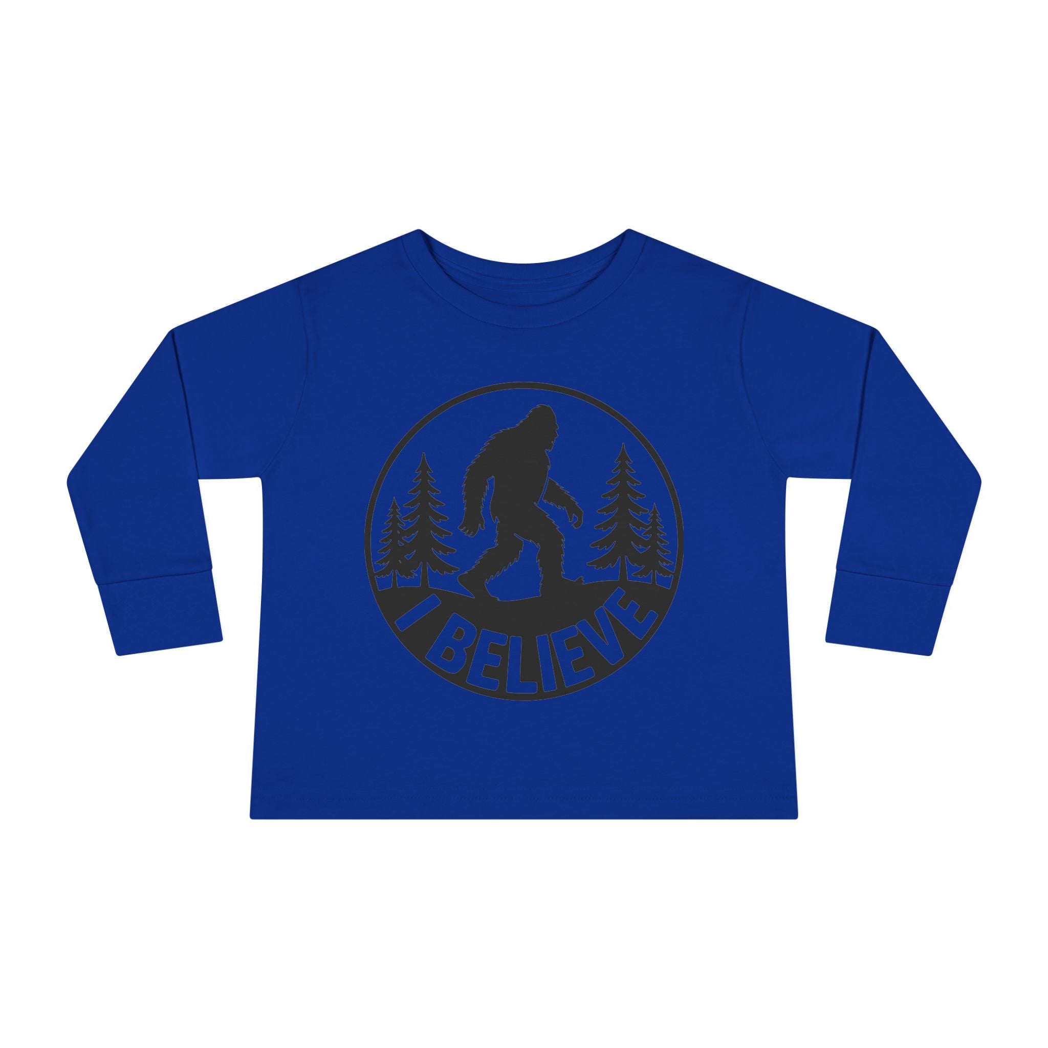 I Believe Bigfoot Toddler Long Sleeve Tee