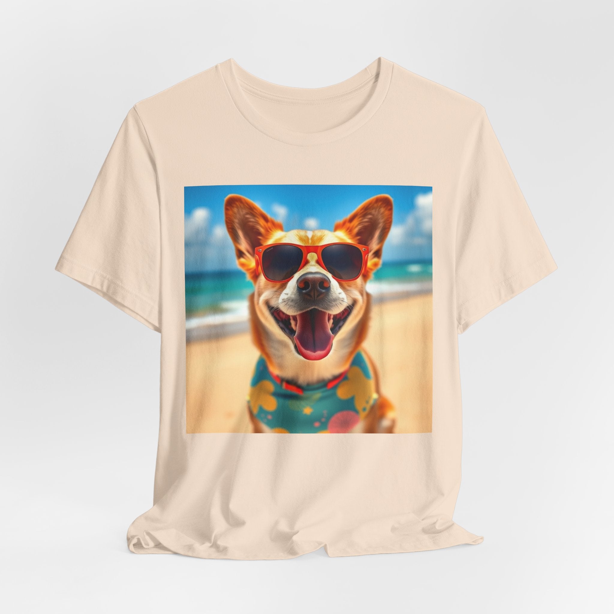 Happy Pup Beach Vibes Unisex Short Sleeve Tee