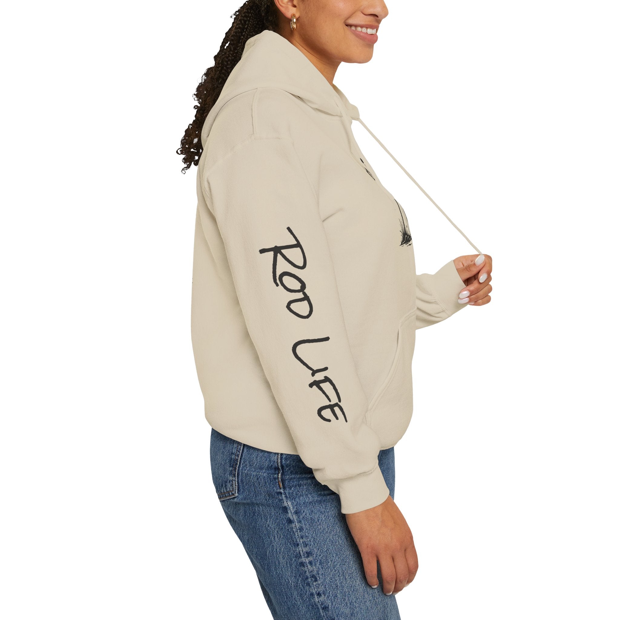 Gone Fishin' Bigfoot Hoodie - Unisex Heavy Blend™ Sweatshirt for Nature Lovers
