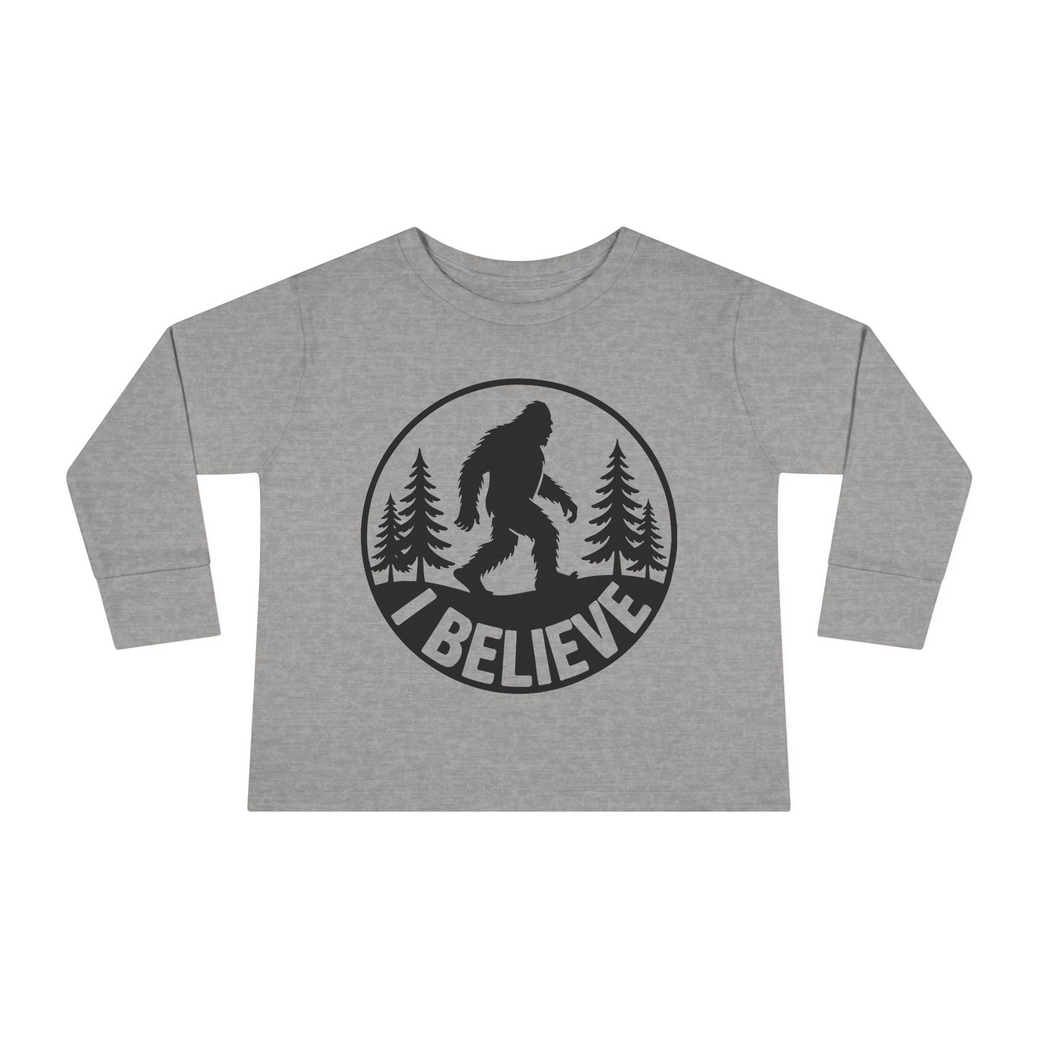 I Believe Bigfoot Toddler Long Sleeve Tee