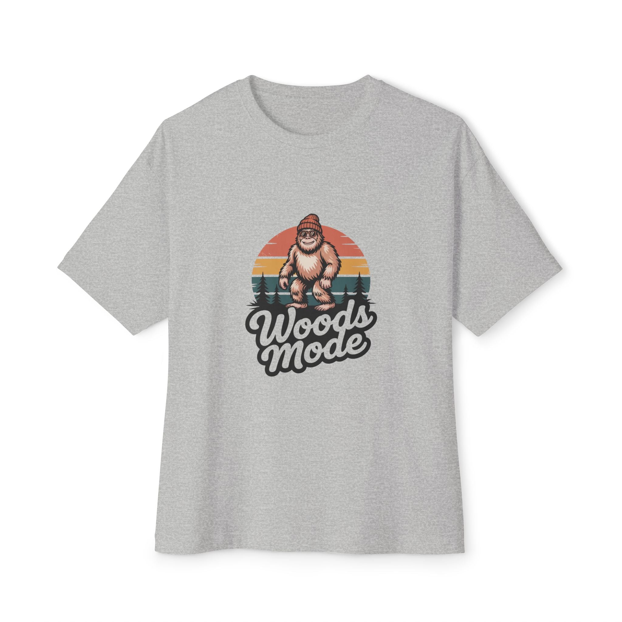 Retro Bigfoot Woods Mode Unisex Oversized Tee