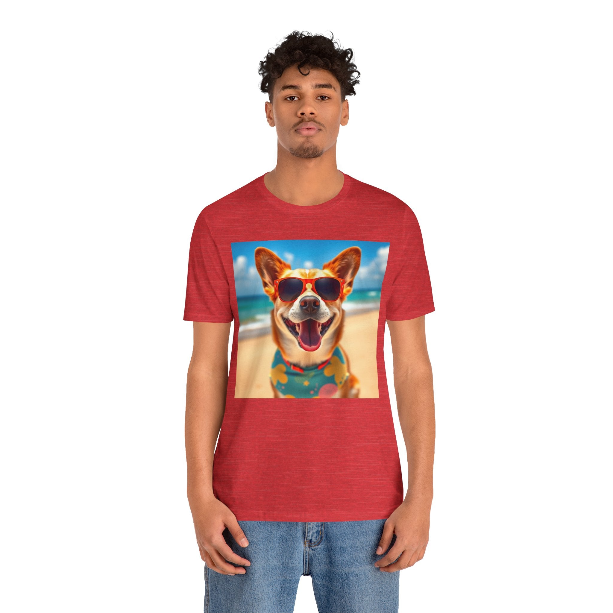 Happy Pup Beach Vibes Unisex Short Sleeve Tee