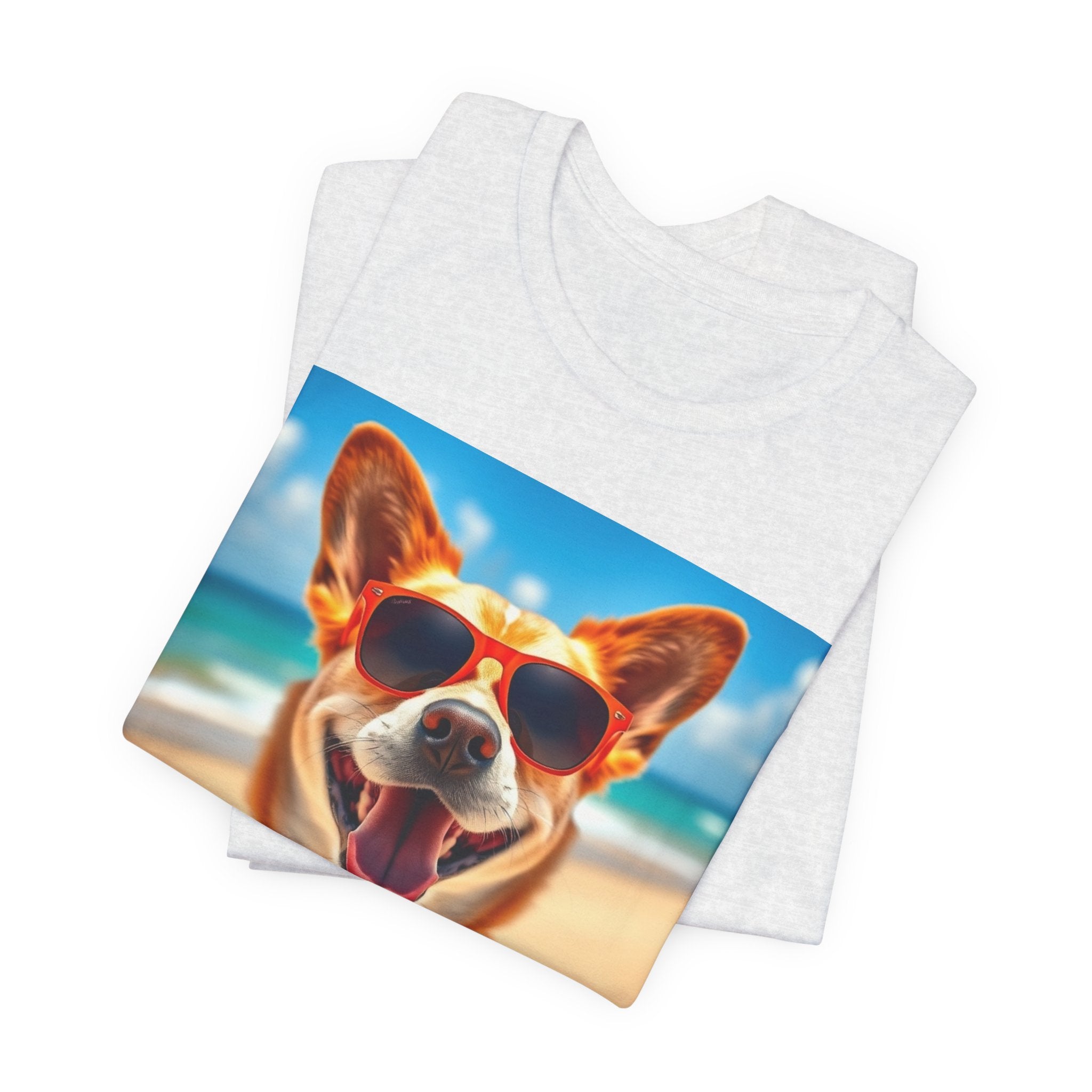 Happy Pup Beach Vibes Unisex Short Sleeve Tee