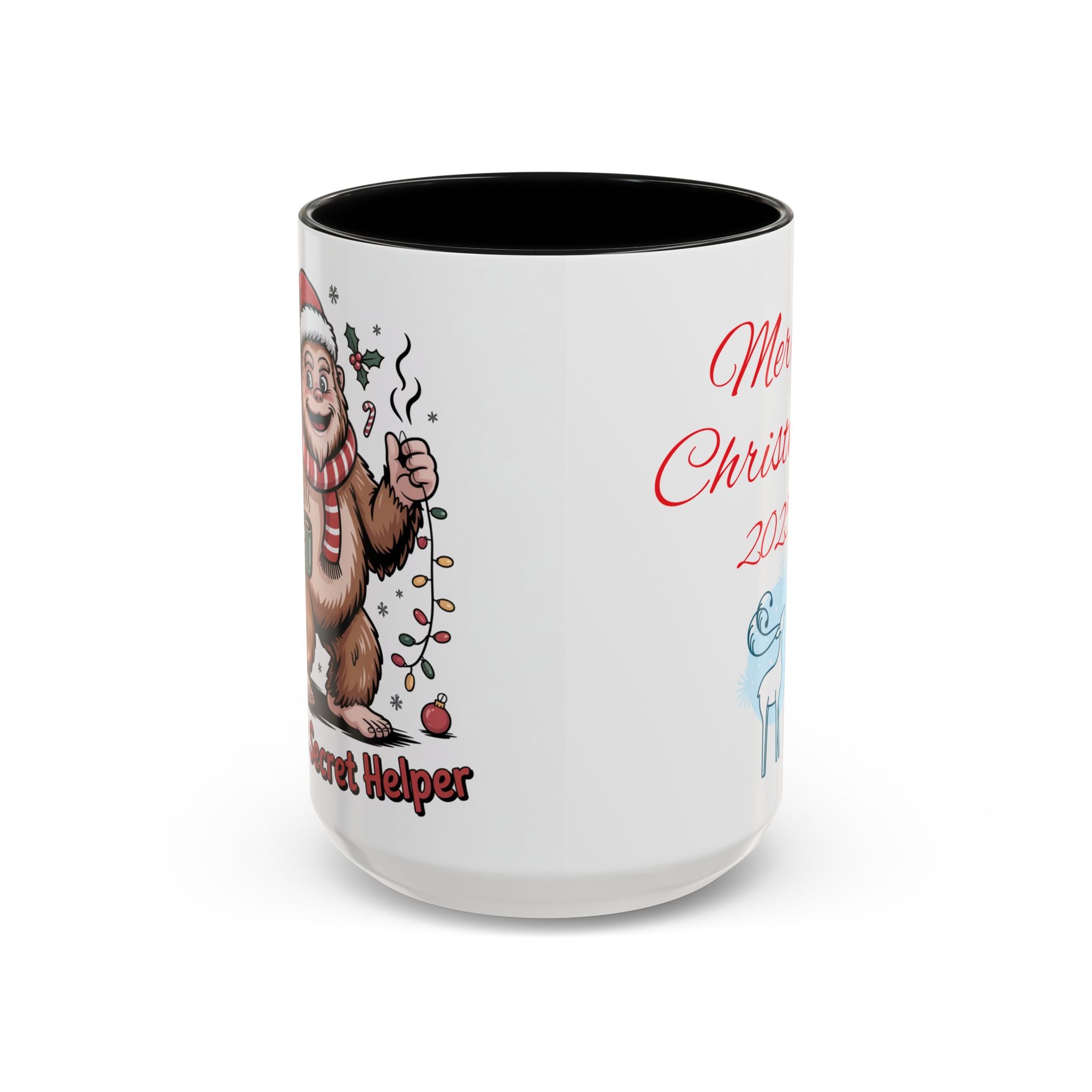 Christmas Coffee Mug with Santa and Reindeer