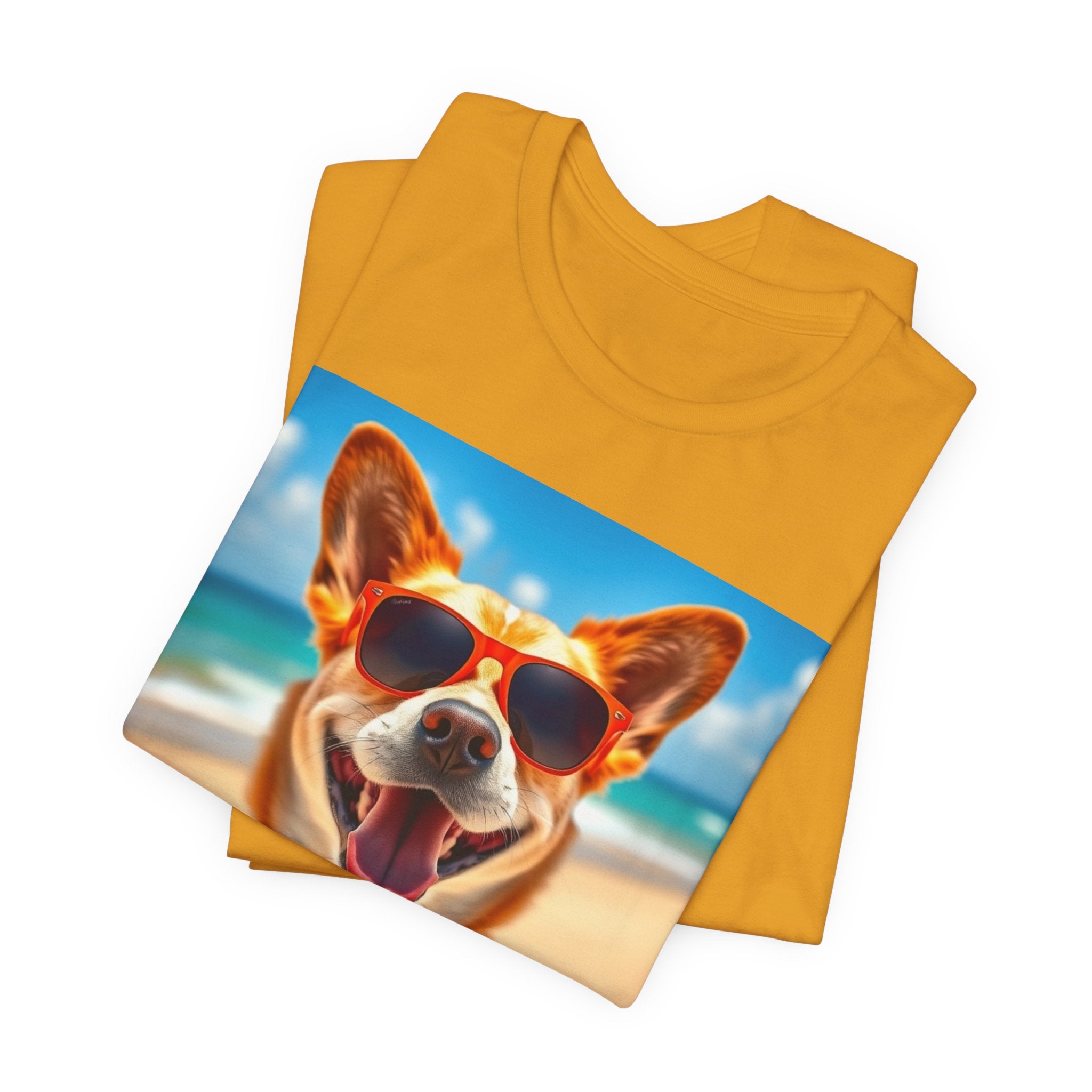Happy Pup Beach Vibes Unisex Short Sleeve Tee