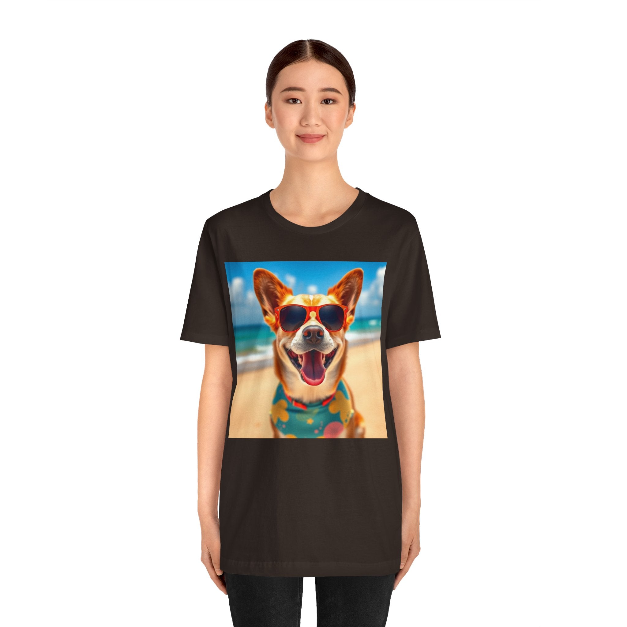 Happy Pup Beach Vibes Unisex Short Sleeve Tee