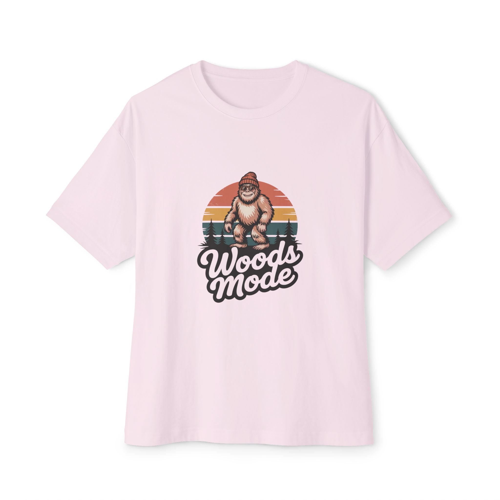 Retro Bigfoot Woods Mode Unisex Oversized Tee