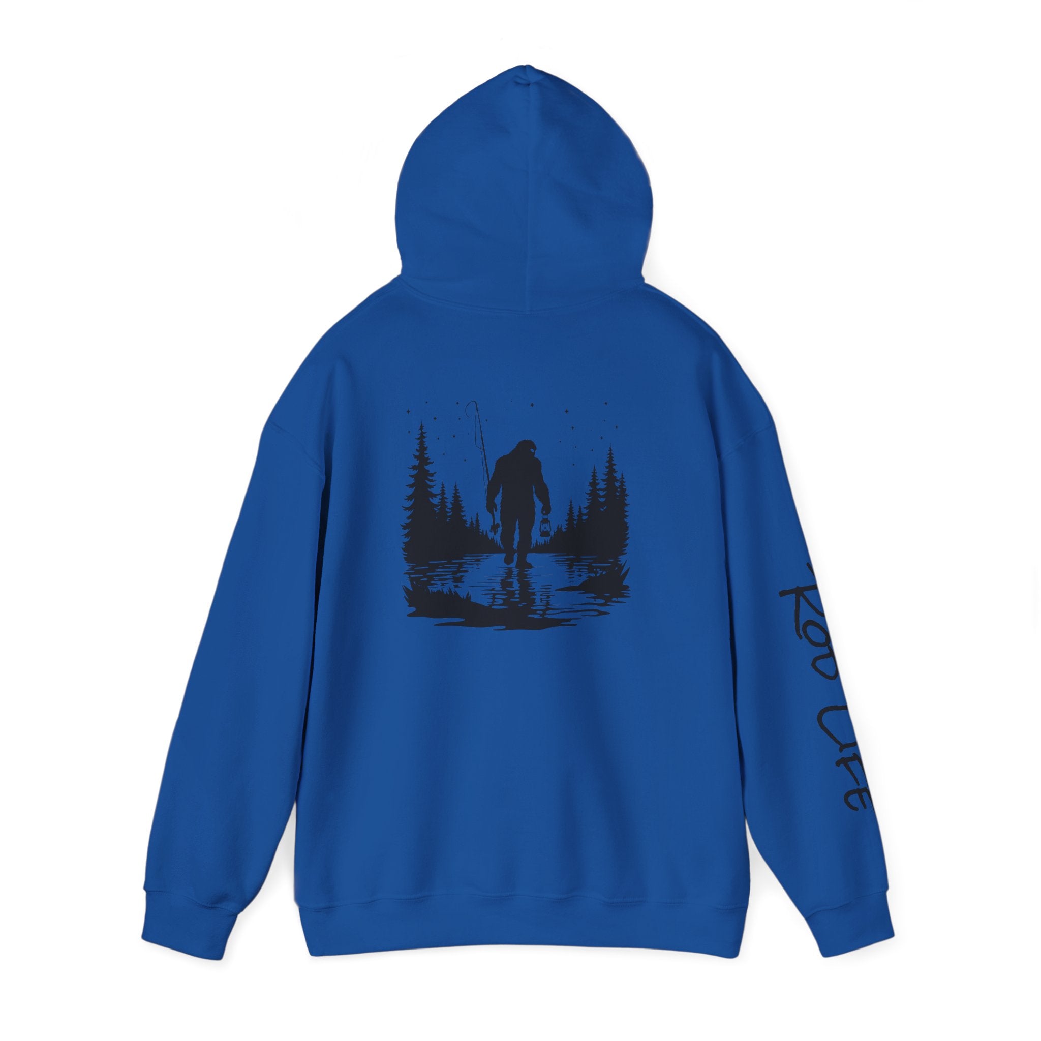 Gone Fishin' Bigfoot Hoodie - Unisex Heavy Blend™ Sweatshirt for Nature Lovers