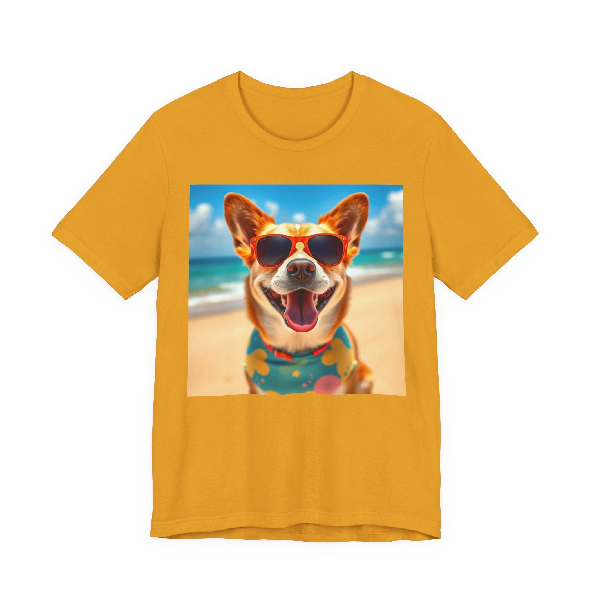 Happy Pup Beach Vibes Unisex Short Sleeve Tee
