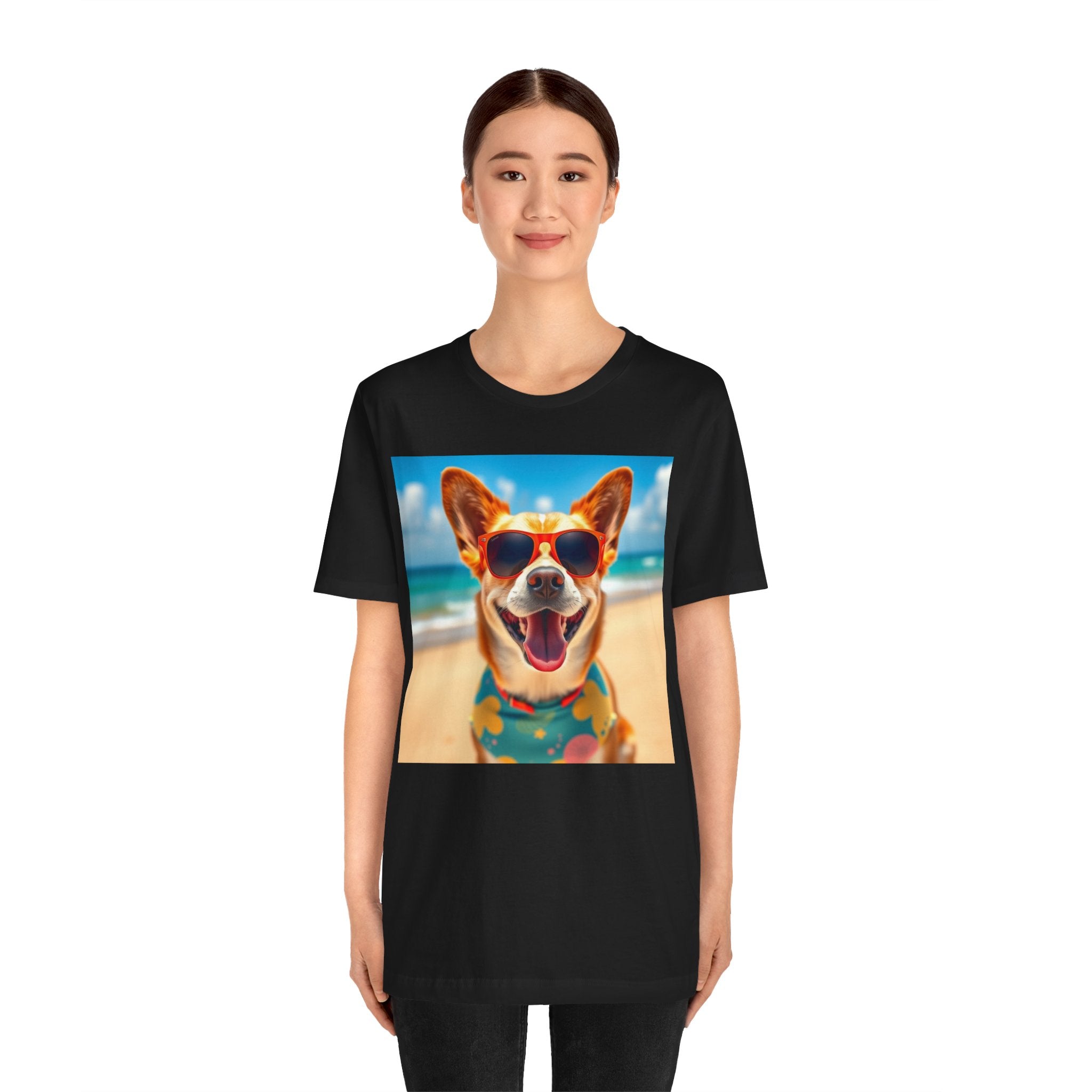 Happy Pup Beach Vibes Unisex Short Sleeve Tee